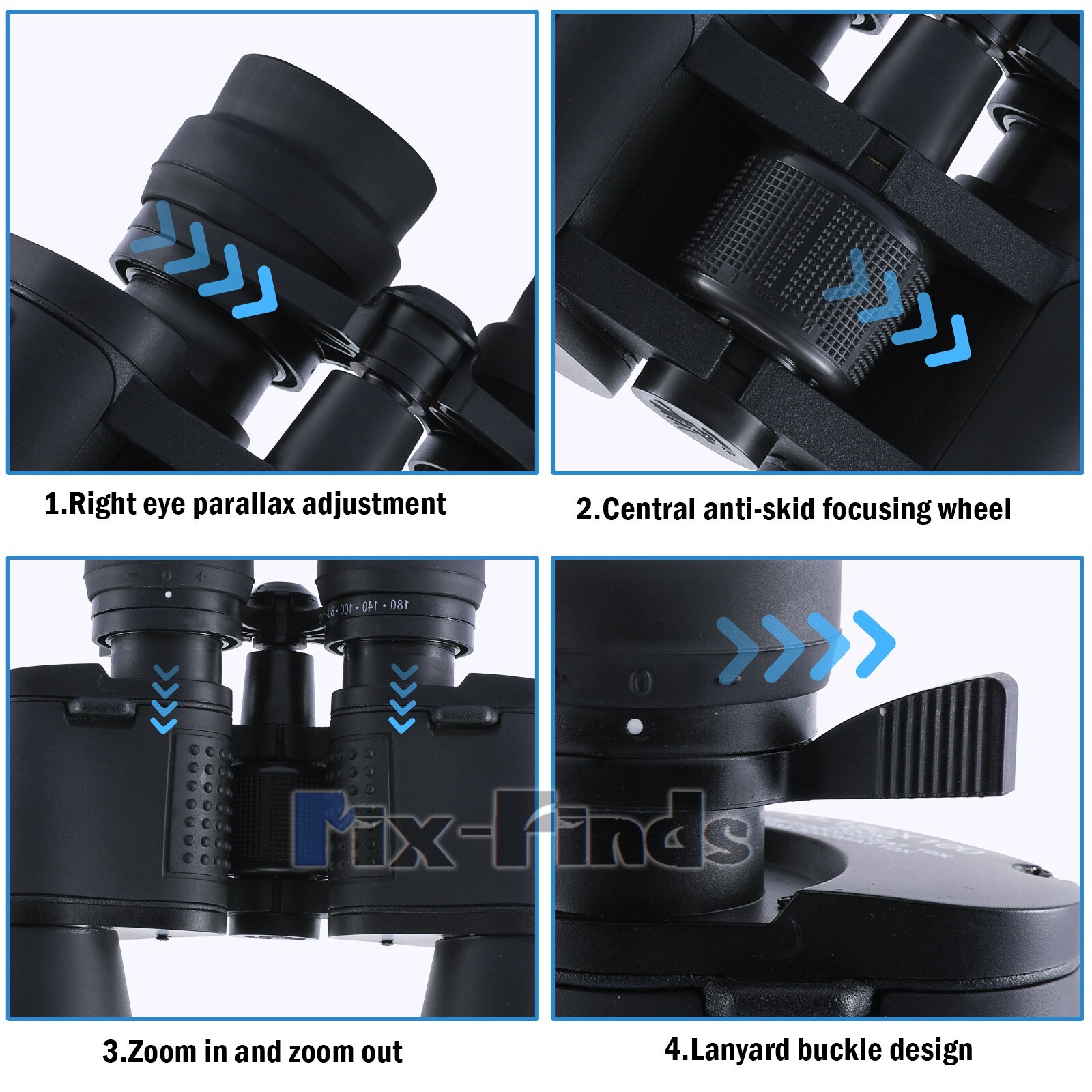 10-180×100 HD High Power Military Binoculars Day/Night Zooming Hunting Telescope