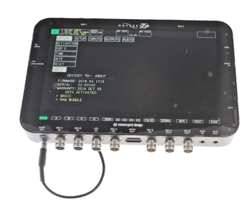 Convergent Design Odyssey 7Q Plus 7.7″ Monitor/Rec (RAW Bundle) – BC: 18101