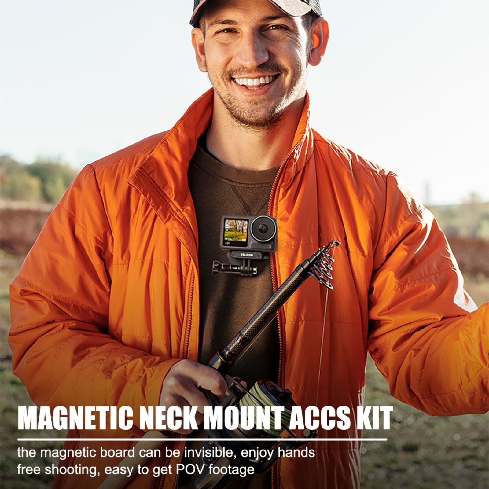 Magnetic Mount Camera Quick Release Neck Holder For GoPro Hero 11 10 Max