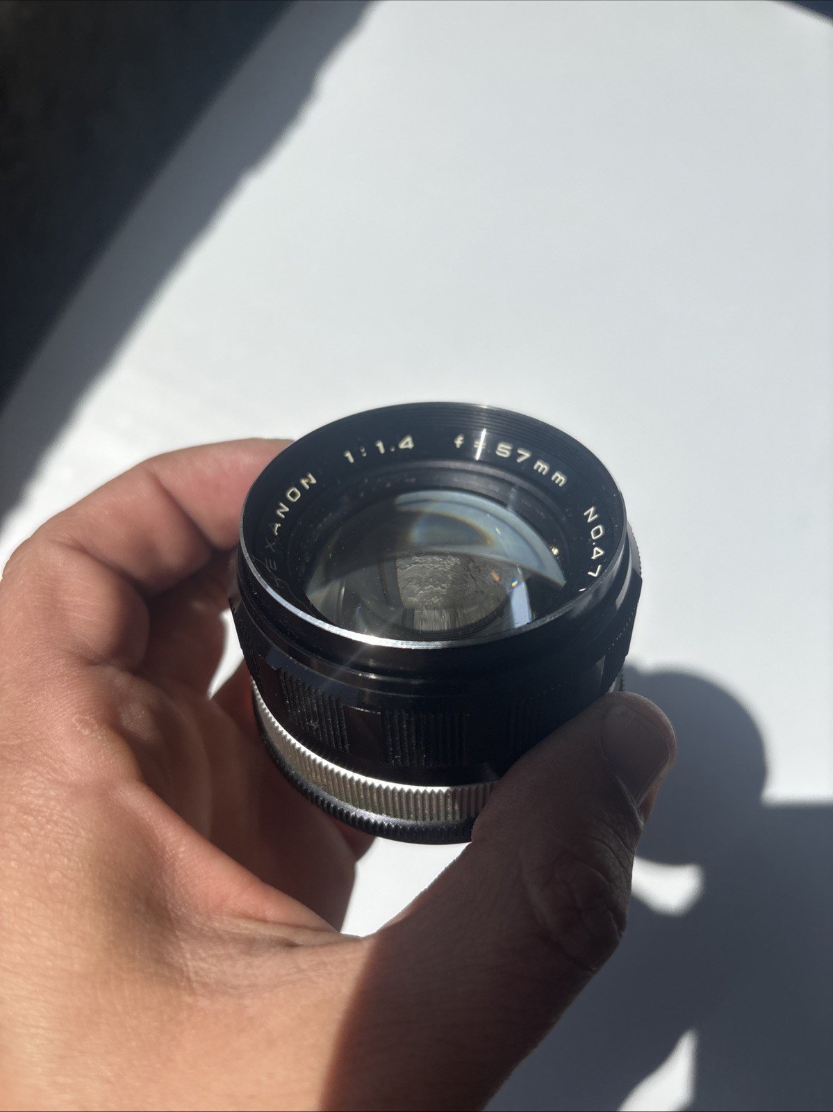 Konica Hexanon 1:1.4 F=57mm Camera Lens Made in Japan