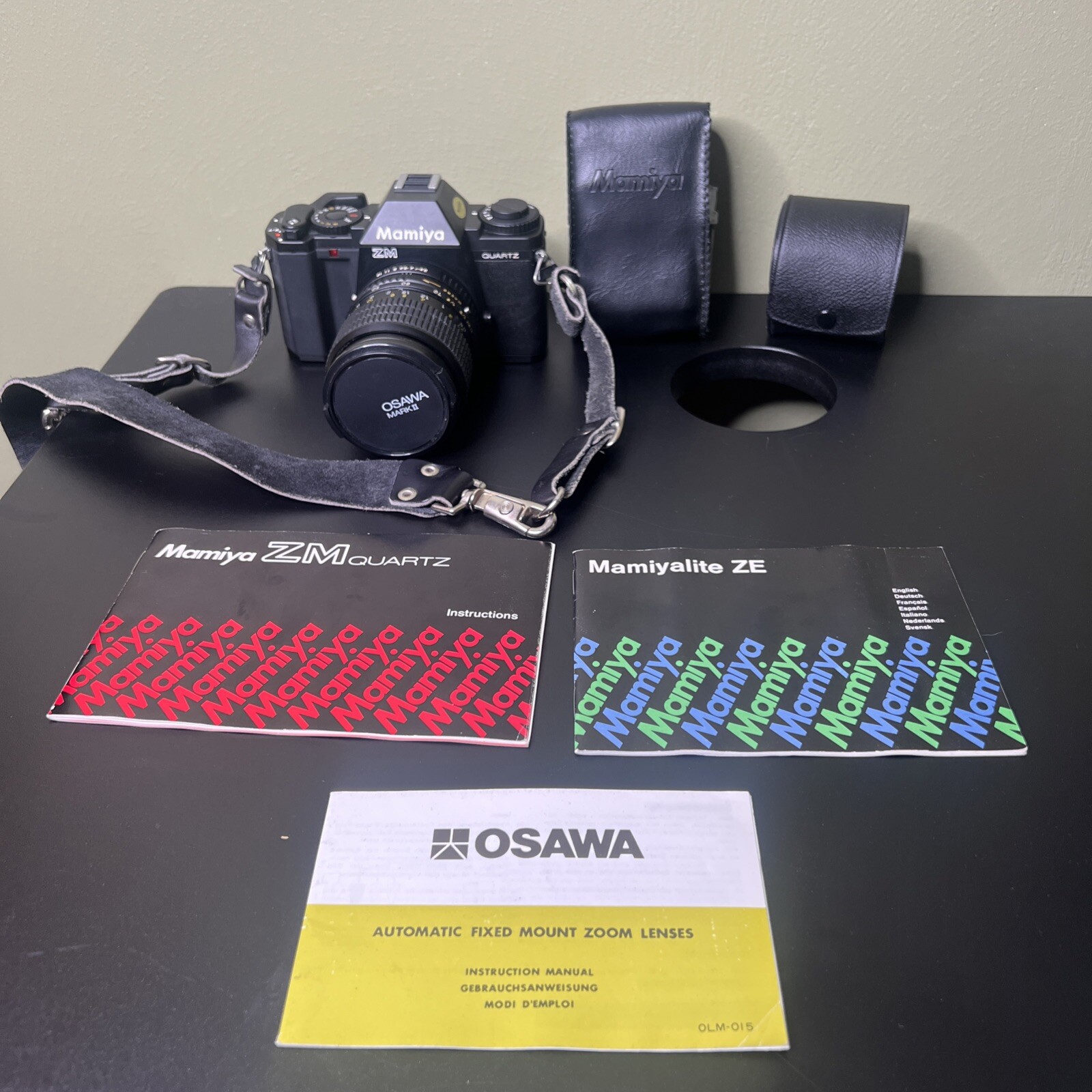 Mamiya ZM Quartz Camera Tested Works Osawa Mark 2 Lens Flash READ DESCRIPTION