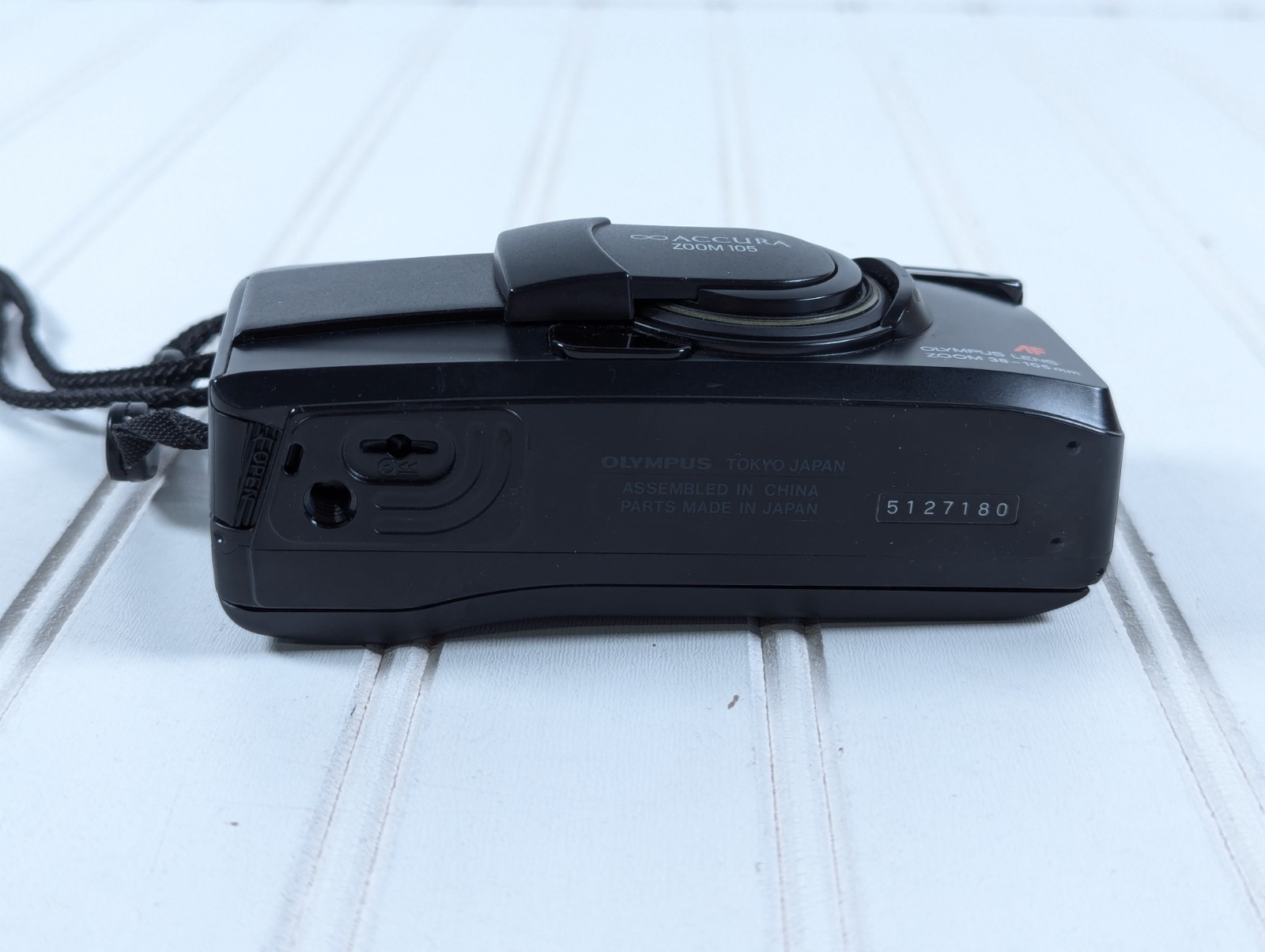 Olympus Accura Zoom 105 35mm Film Camera Black Tested Working Free Shipping