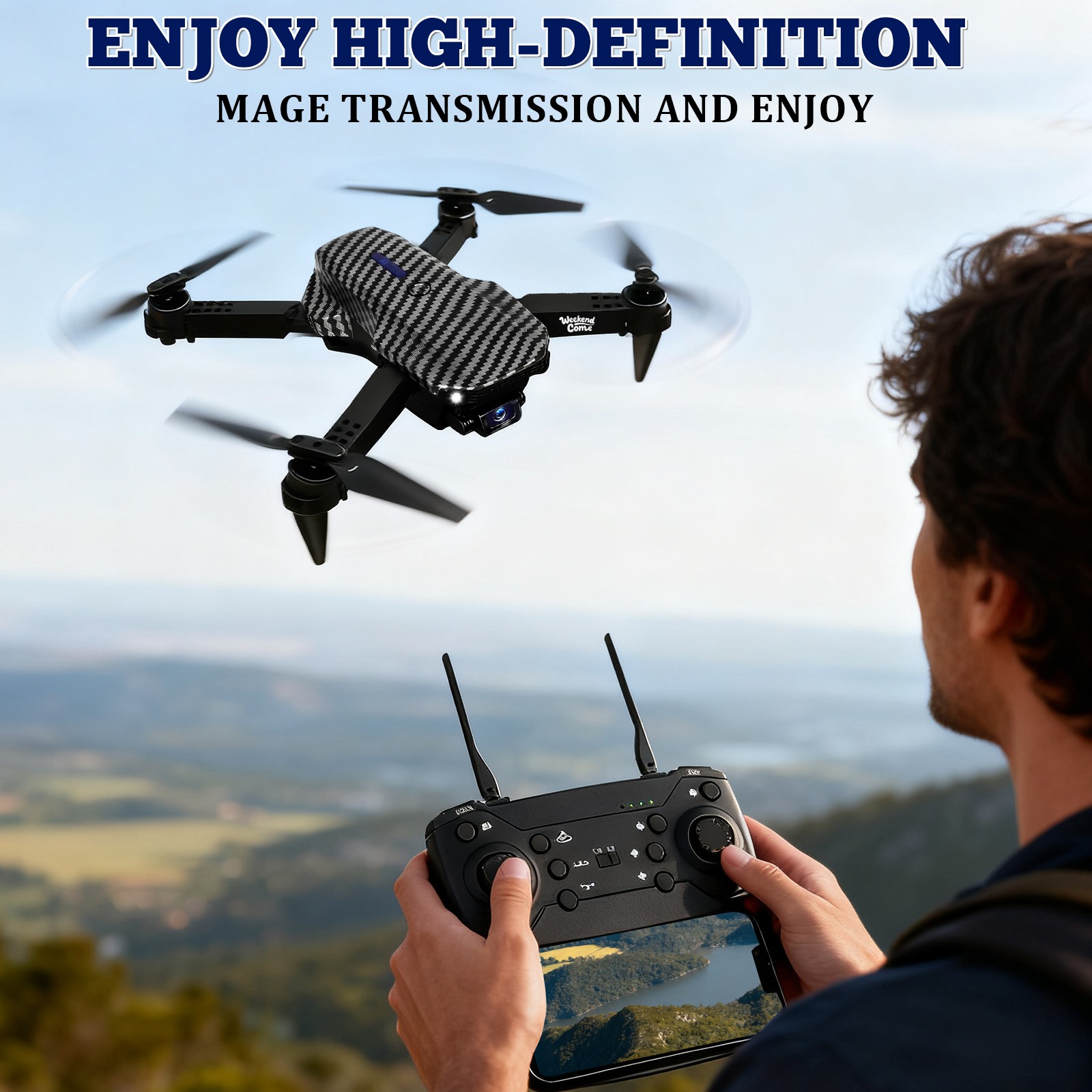 Drones Quadcopter 5G 4K GPS Drone X with HD Dual Camera WiFi FPV Foldable RC