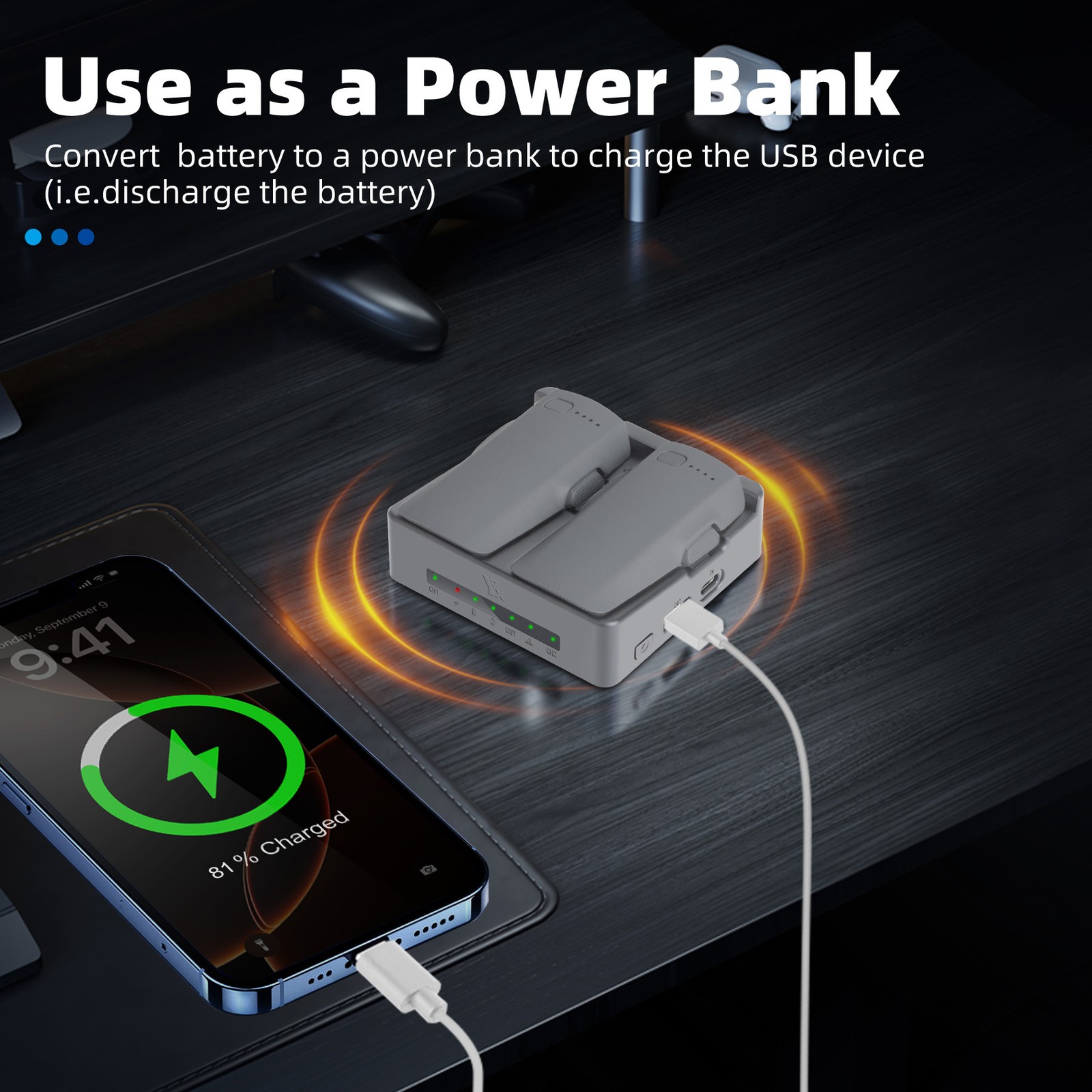 For DJI Neo 2 Drone Battery Fast Charging Station Two Way Charger Hub Accessory