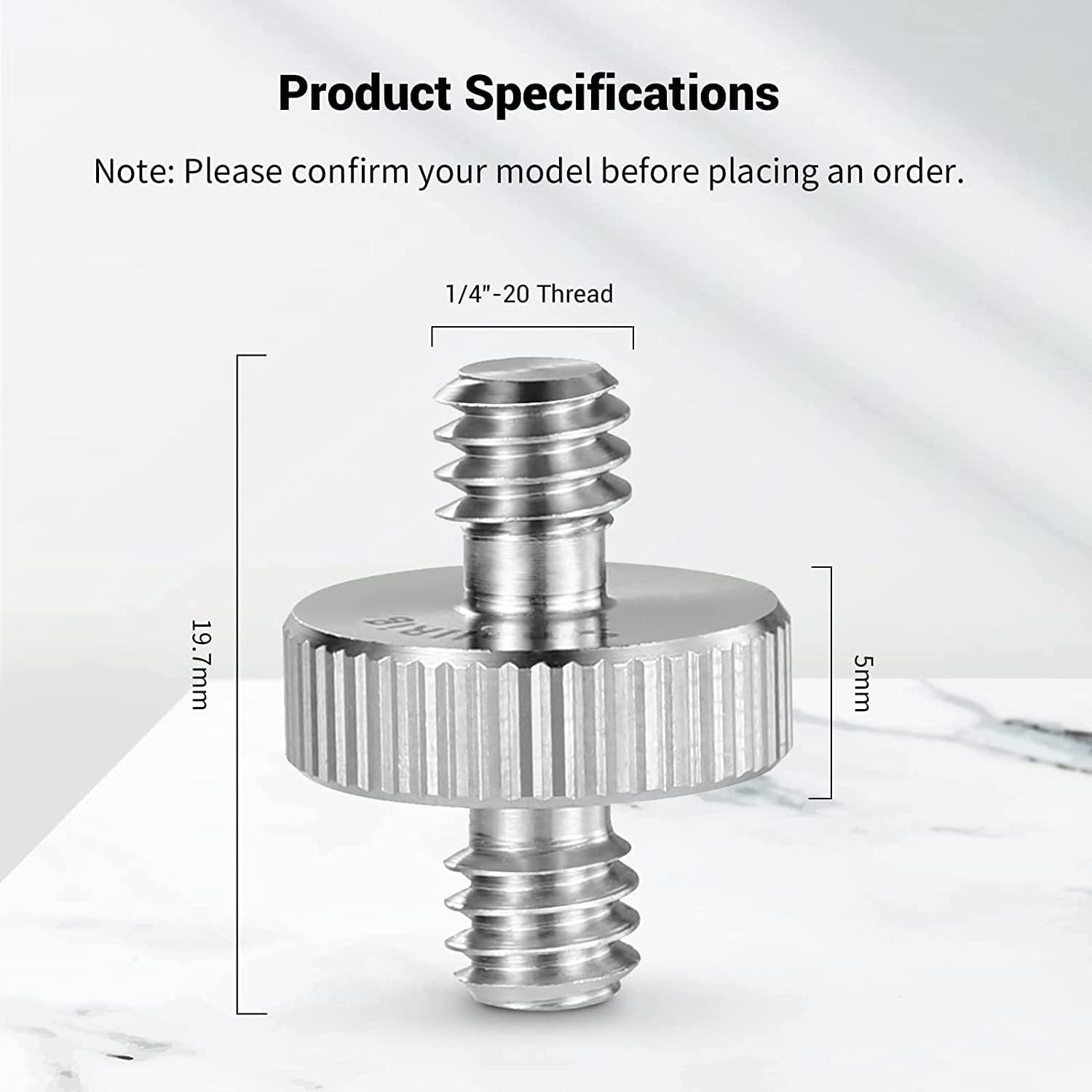 Lightweight 1/4″ Male Threaded Camera Screw Adapter – 2-Pack for Versatile Use