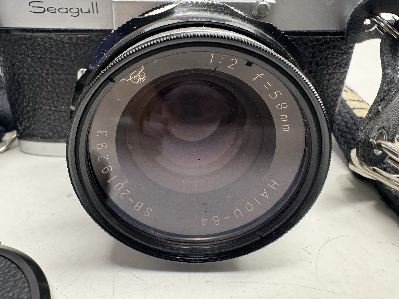 Seagull DF 35mm SLR Camera with Haiou-64 58/2 Lens W/Strap Made in China