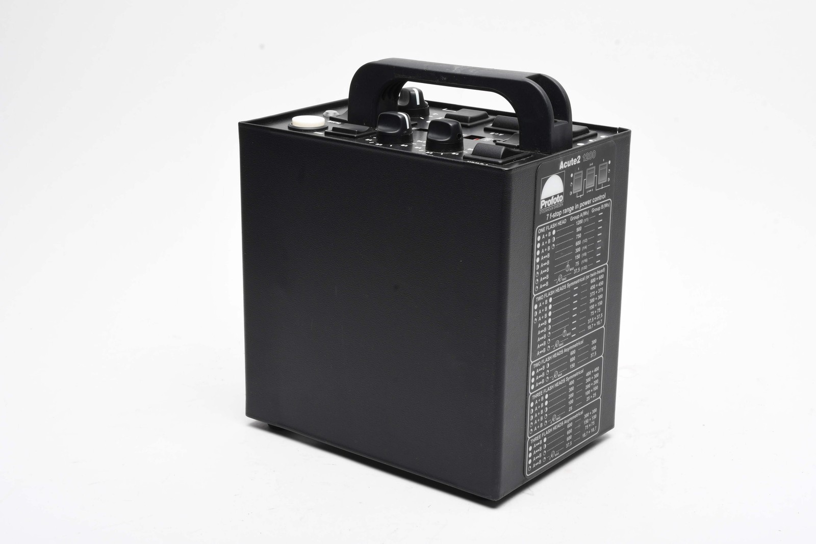 Profoto Acute 2R 1200W Flash Lighting Kit w/2 Acute D4 Heads, Case, Nice!