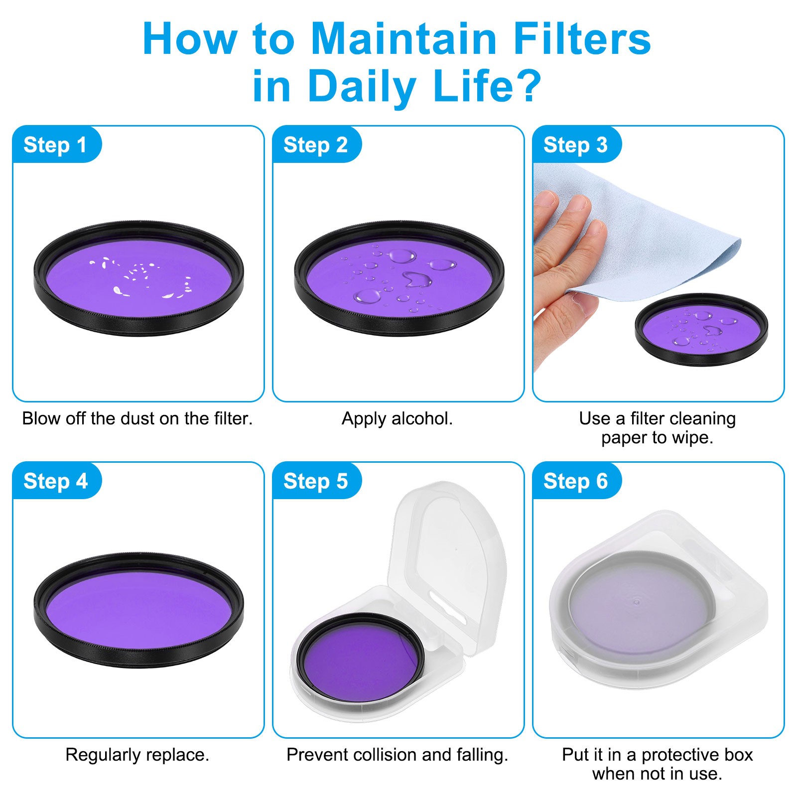 52mm Round Full Colorful Lens Filter Camera Lens Accessories Yellow