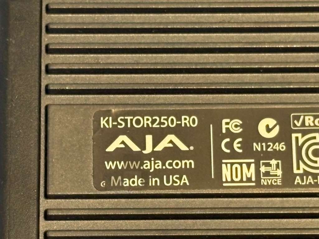AJA Video Systems File-Based HD/SD Video Recorder Model KI-STOR250-R0