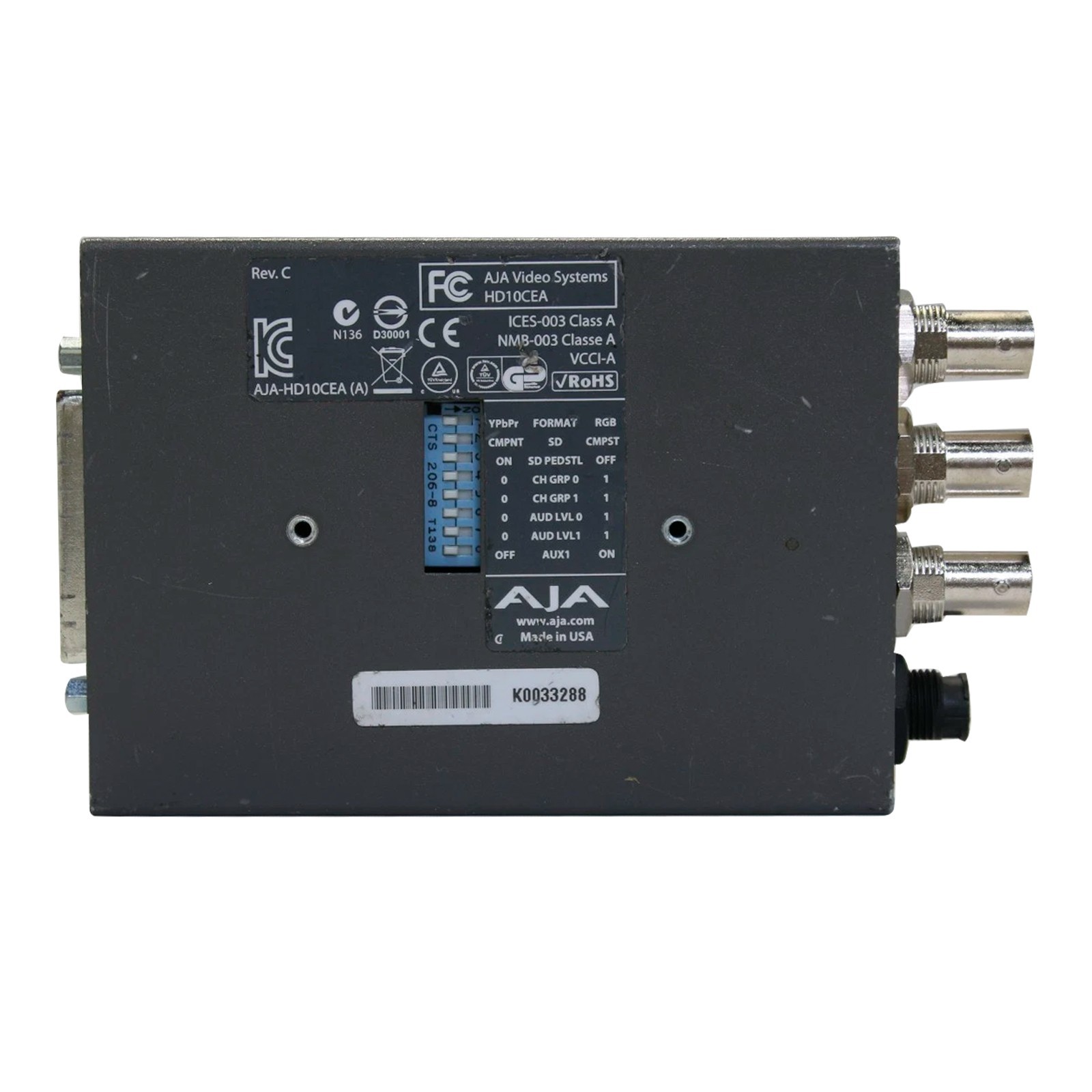 AJA HD10CEA Dual Rate HD/SD Audio/Video D/A Converter
