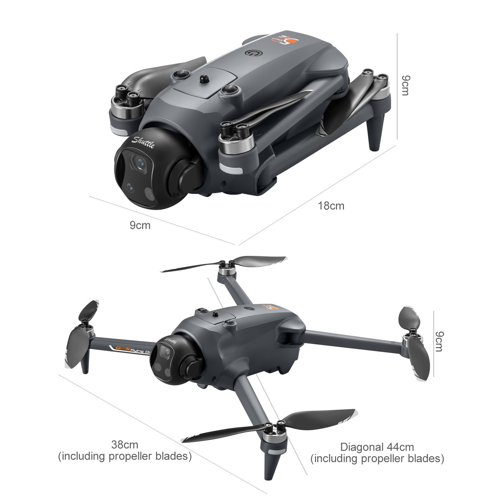 YL059 Drone GPS WIFI FPV 4K Dual Camera Selfie Obstacle Avoidance Quadcopter