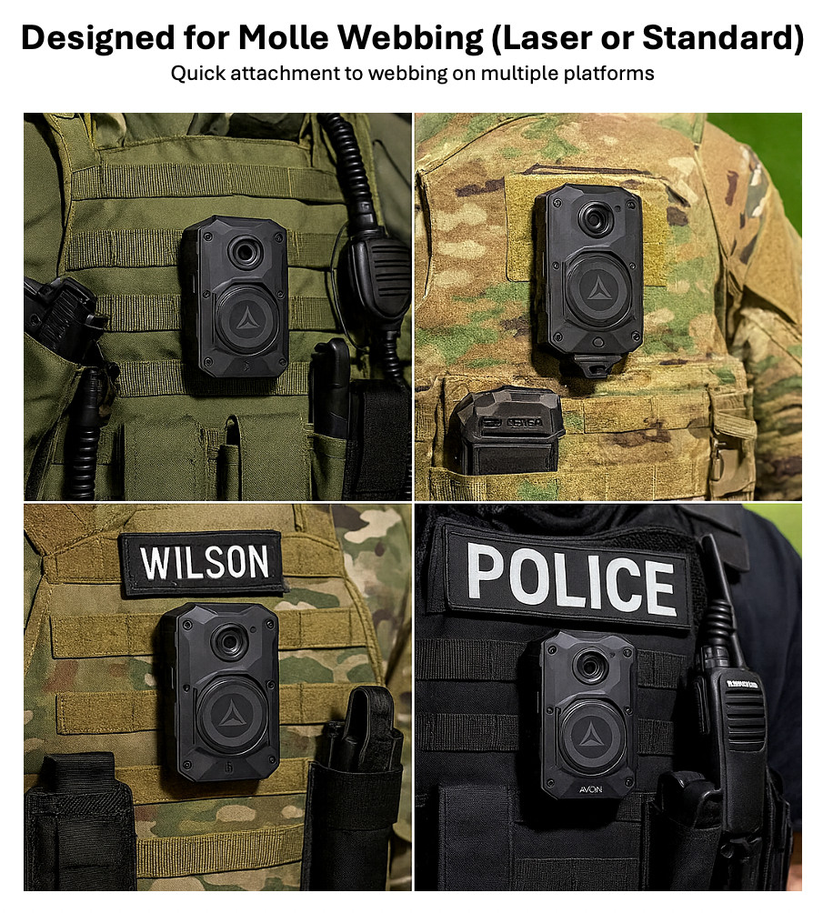 Sandbox Tactical Single Molle Cam Mount designed for Axon Taser body cam 2,3,4