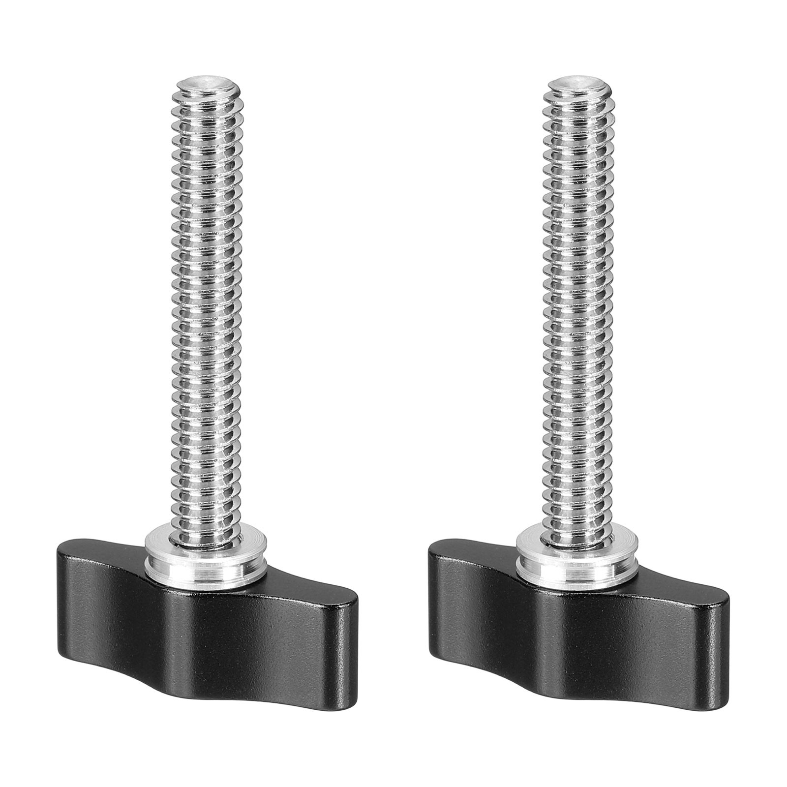 Clamping Screw Knob 1/4″ x 2.13″, 2Pcs Aluminum Alloy Camera Thumb Screws, Black