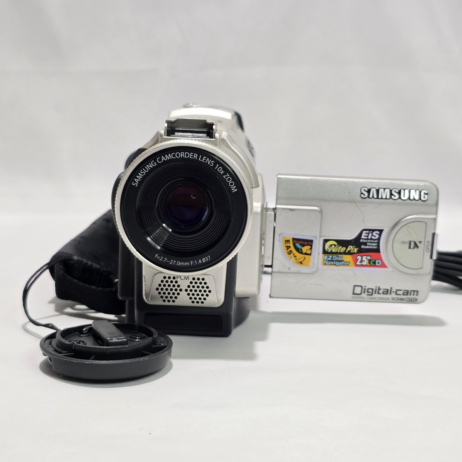 Samsung SCD80 Mini DV Digital Camcorder 400x Zoom + AA-E7 AC Power Adapter READ