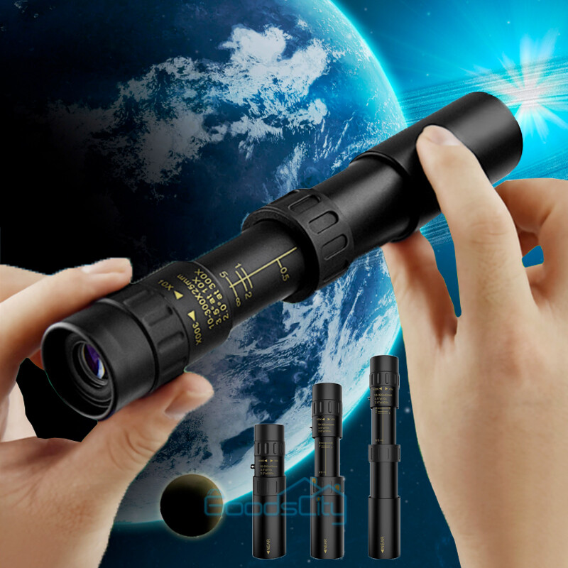 Day/Night Military 10-300X40mm Zoom HD Monocular Phone Telescope w/Tripod + Clip
