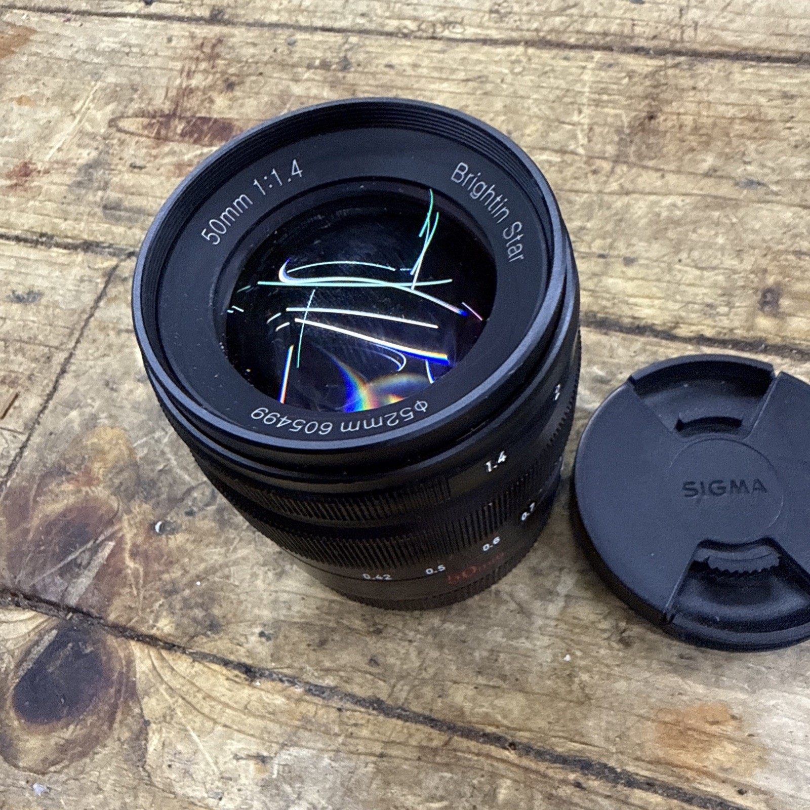Sigma E Mount 50mm Lens Brightin Star 1:1.4 52mm 605499 Mint