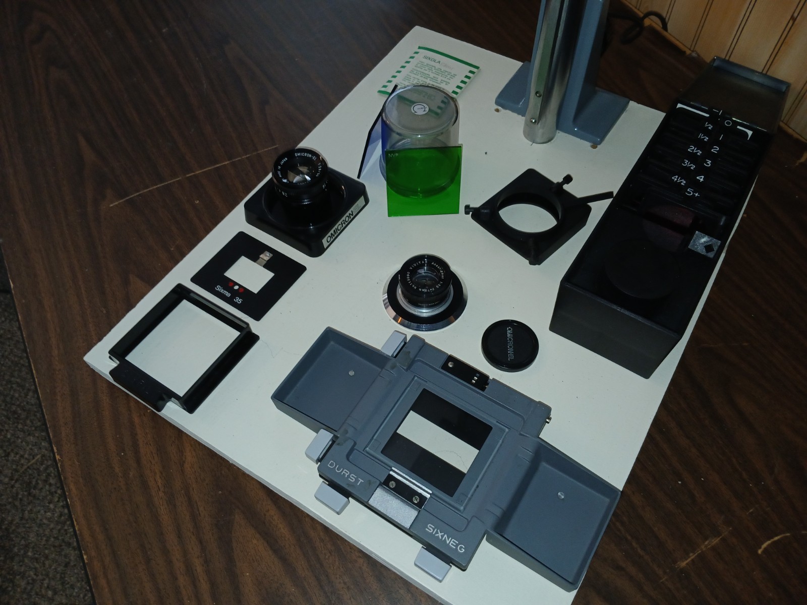 DURST M600 6x6cm Enlarger Micron50/2.8 /Vivitar75/3.5 Lens Sixma 35Mask +Sixgla
