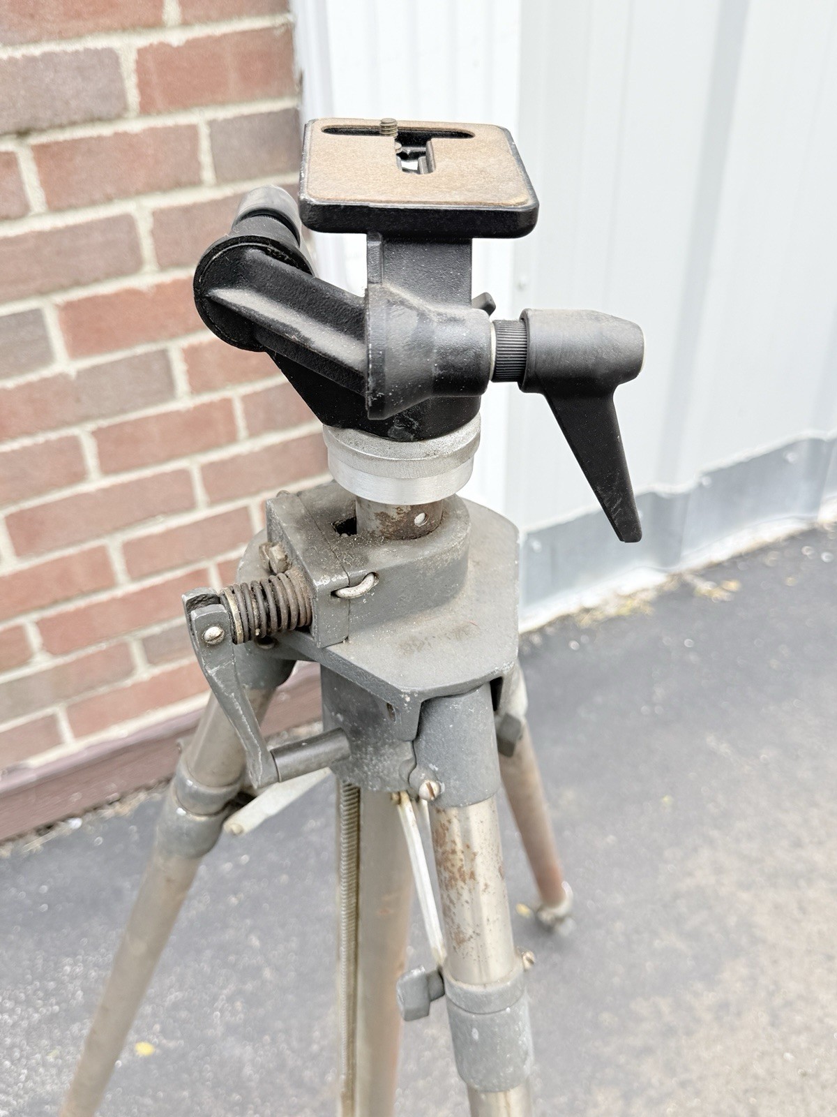 Vintage Majestic Tripod with Pan Tilt Head Heavy Duty Large Format Camera Stand