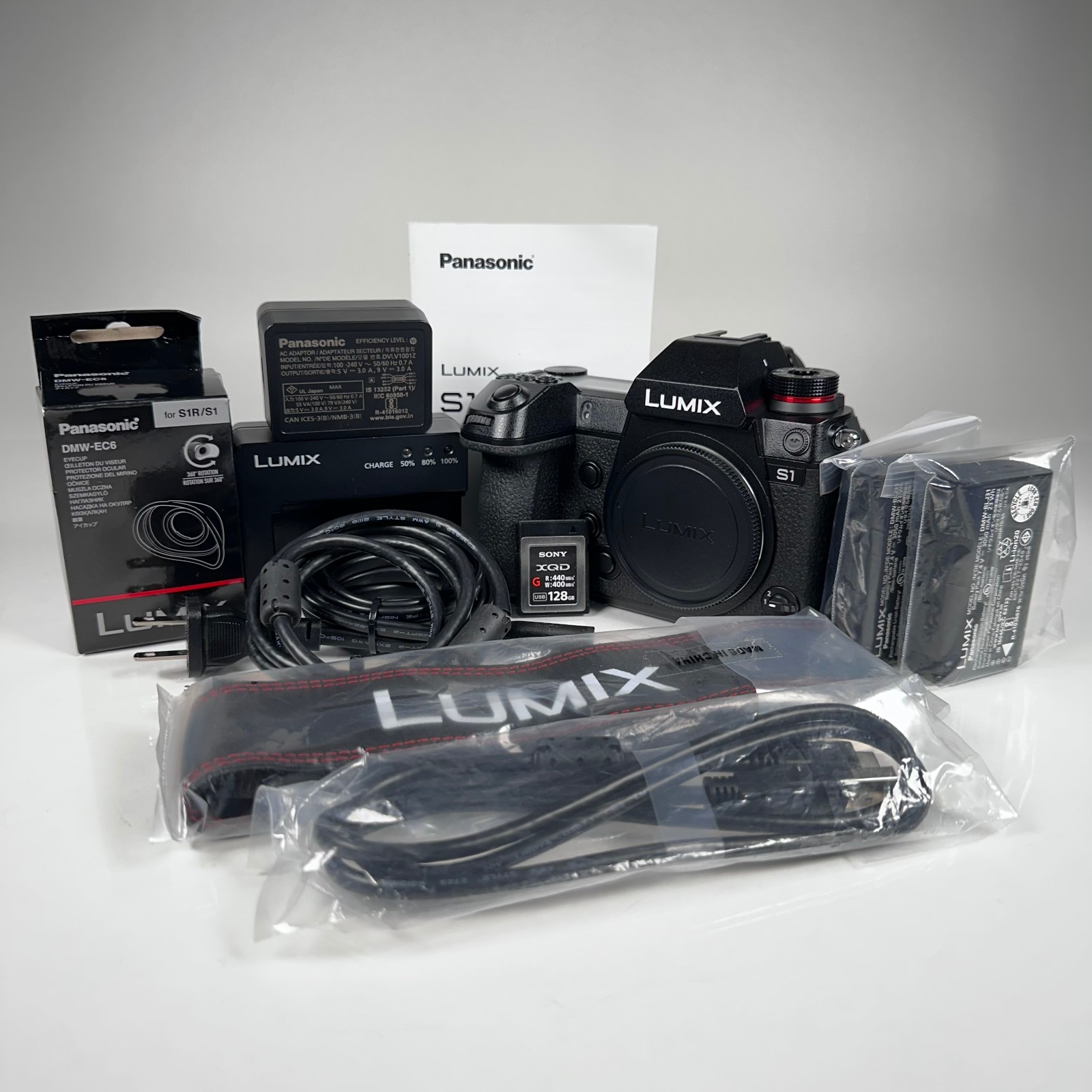 (Mint) Panasonic Lumix S1 DC-S1 24.0MP Mirrorless Camera w/ Accessories