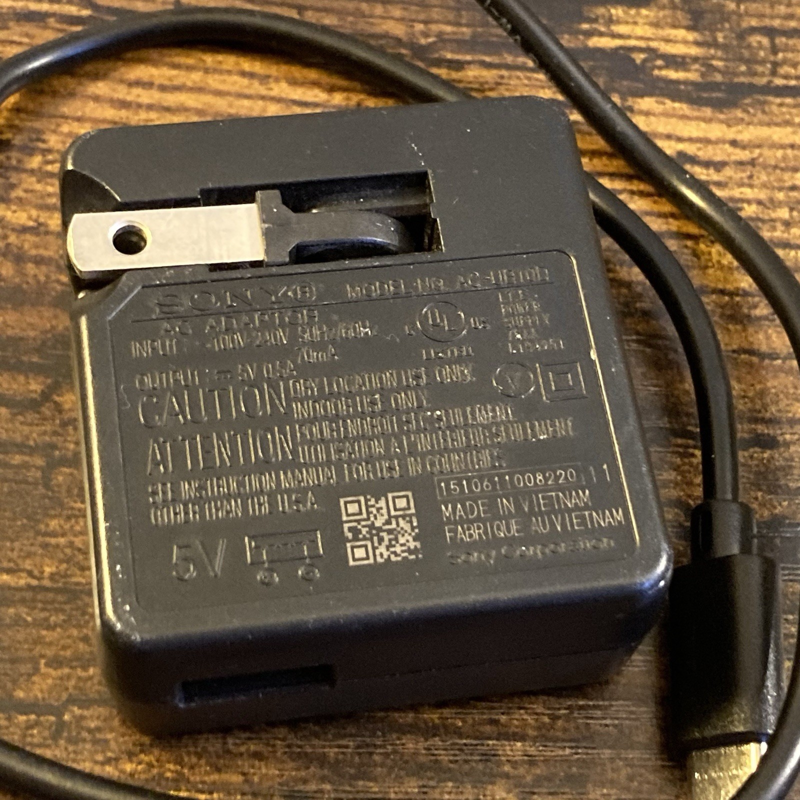 Sony AC-UB10D AC Adapter Charger with Sony USB C Cable