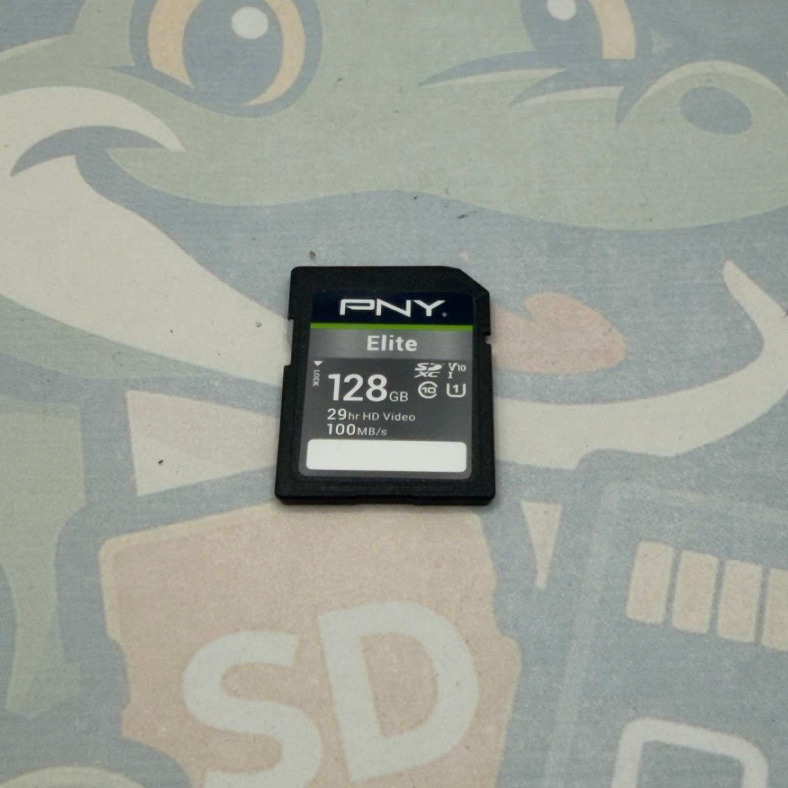 128GB – PNY Elite SD Card – 100MB/s – Untested – GC676