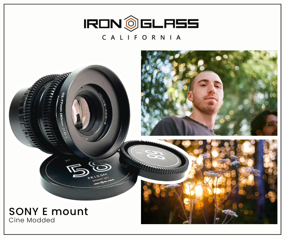 IRON GLASS 58mm F2.0 Vintage Cine Modded HELIOS 44m4 with SONY E mount