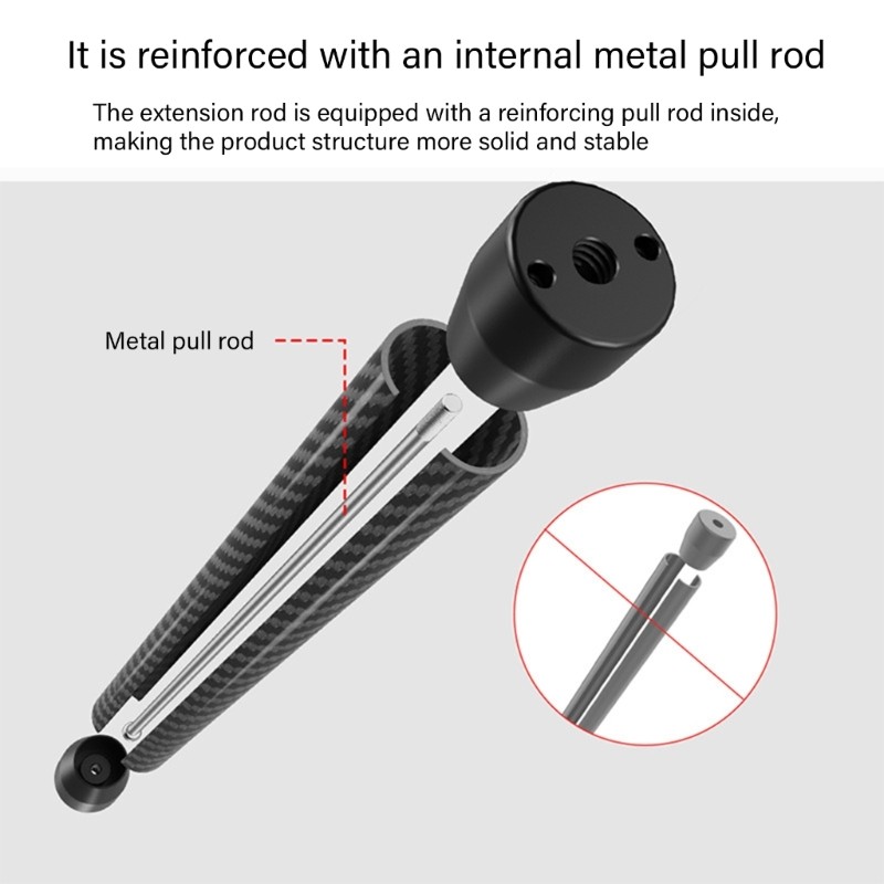 1/4 Female Attachment High Strength Carbon Fiber Connection Rod For Extending