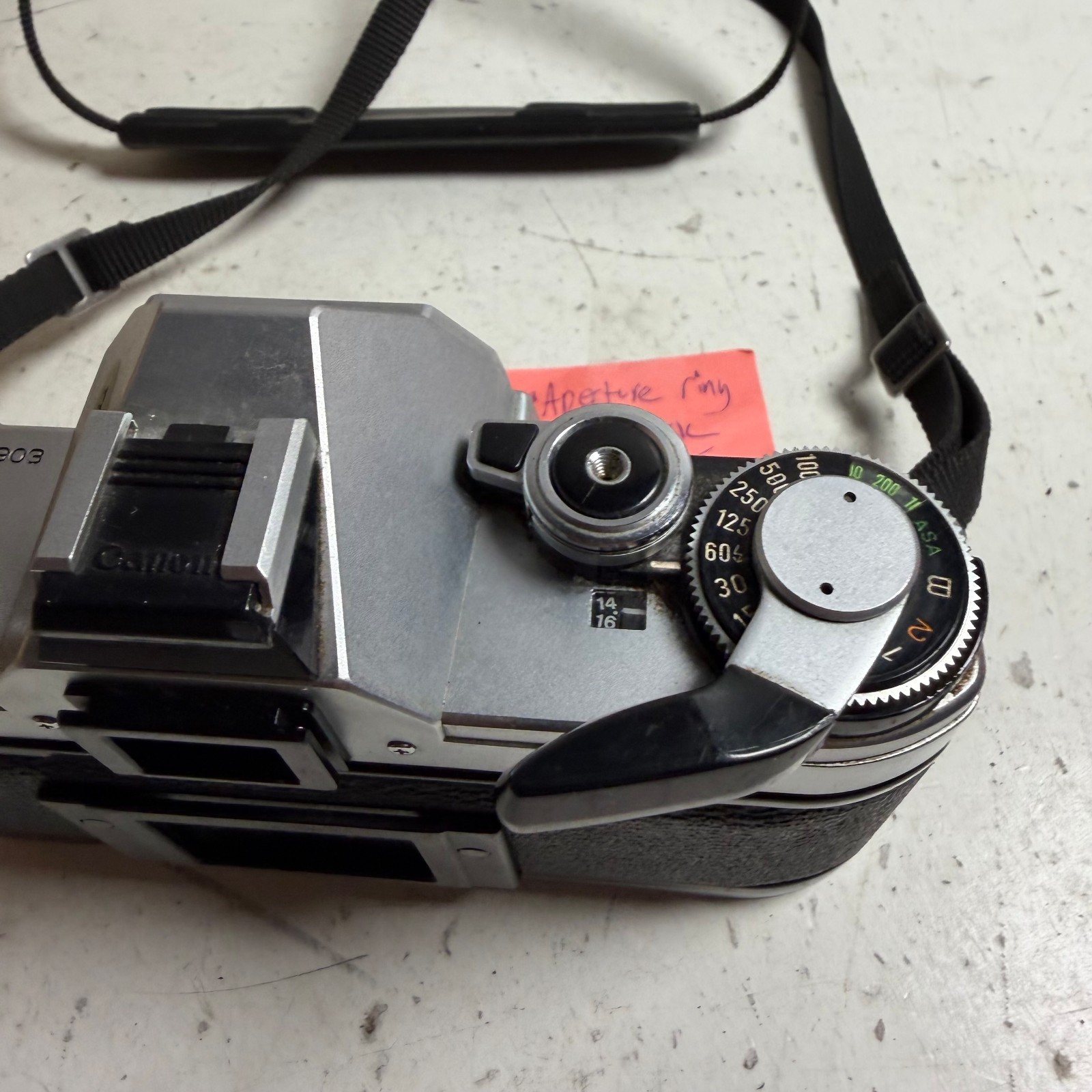 Canon AE-1 Black 35mm SLR Film Camera with Canon FD 50mm f/1.8 Prime Lens