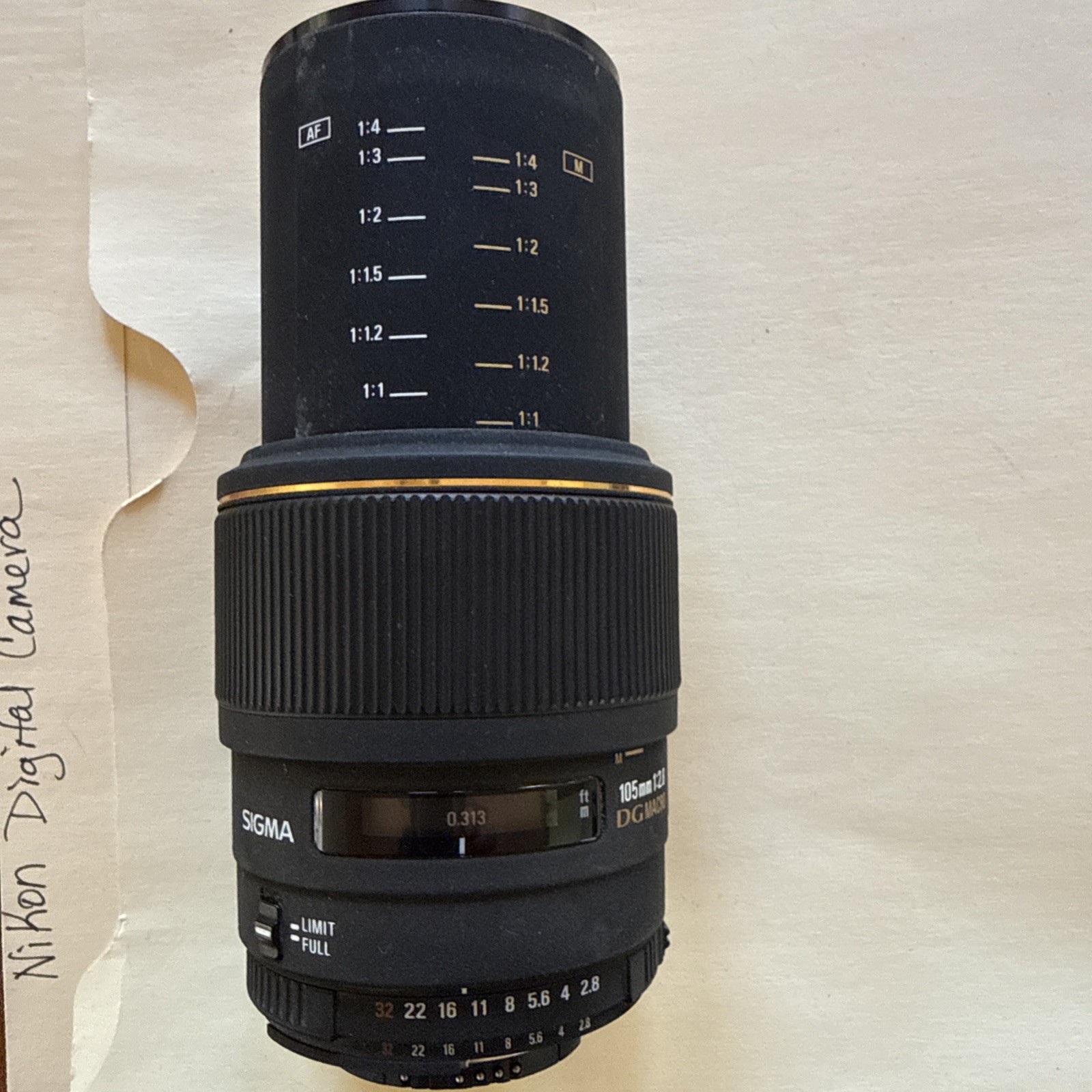 Sigma 105mm f/2.8 EX D Macro Lens for Nikon AF F Mount (screw drive) SLR/DSLR