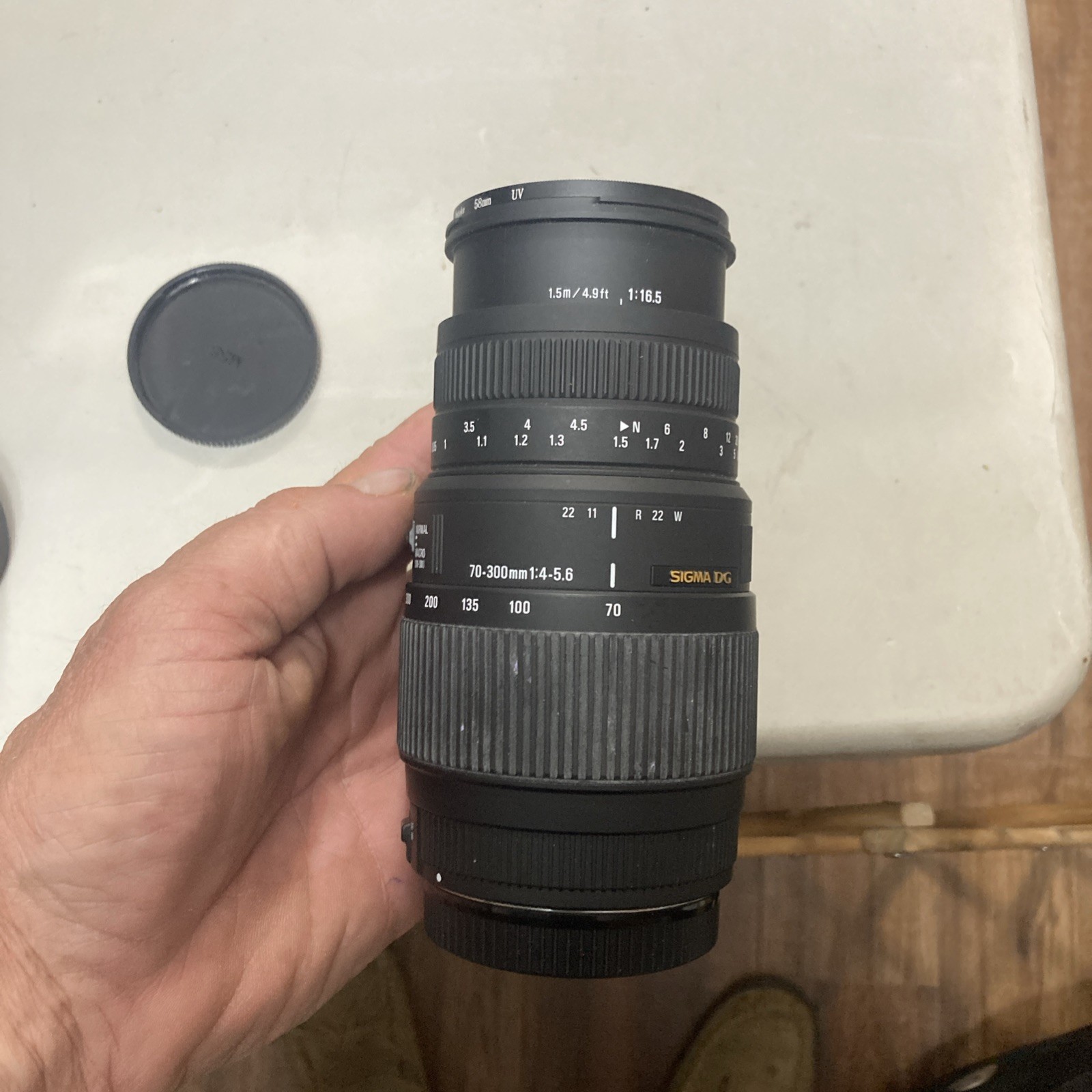 Sigma 70-300mm 1:4-5.6 DG Zoom Lens W/AF + DHD x2 Telephoto Lens Japan Optic