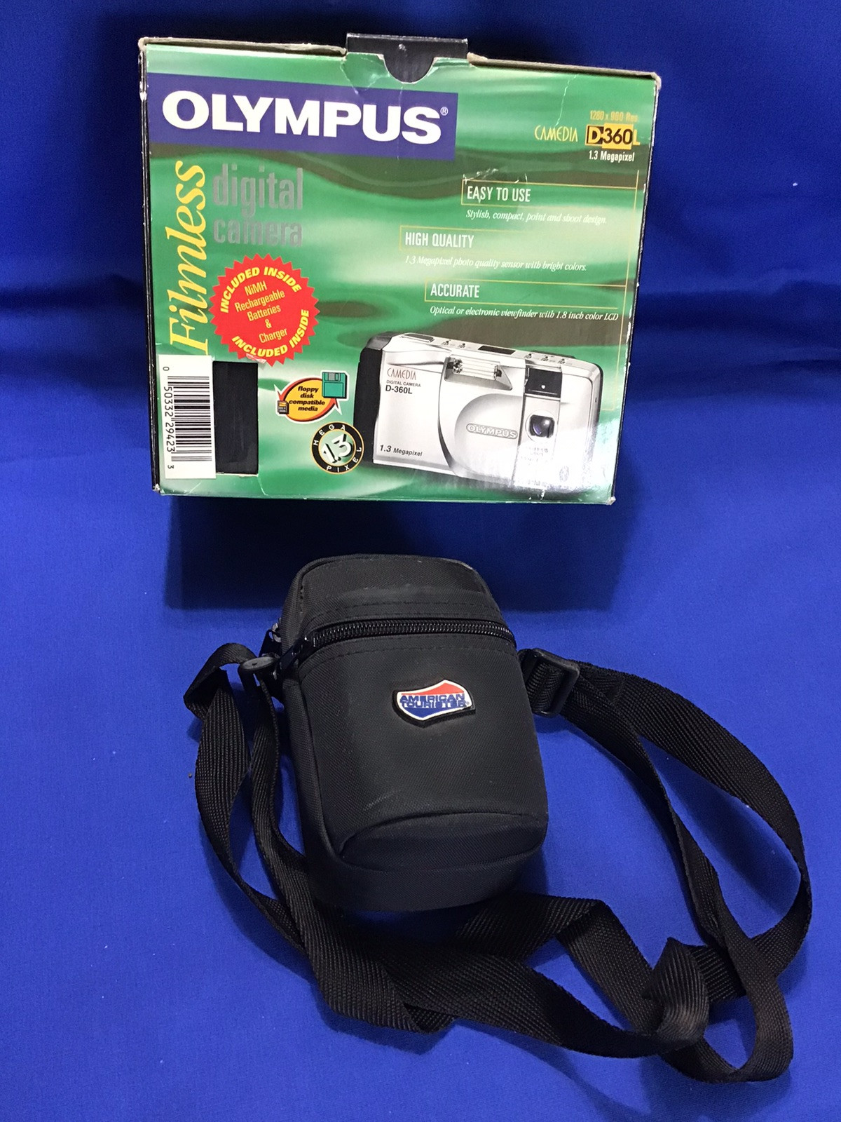 Vintage Camera-Olympus D-360L 1.3 MP Digital Camera,+Bat.charger,MANUAL,SIM CARD