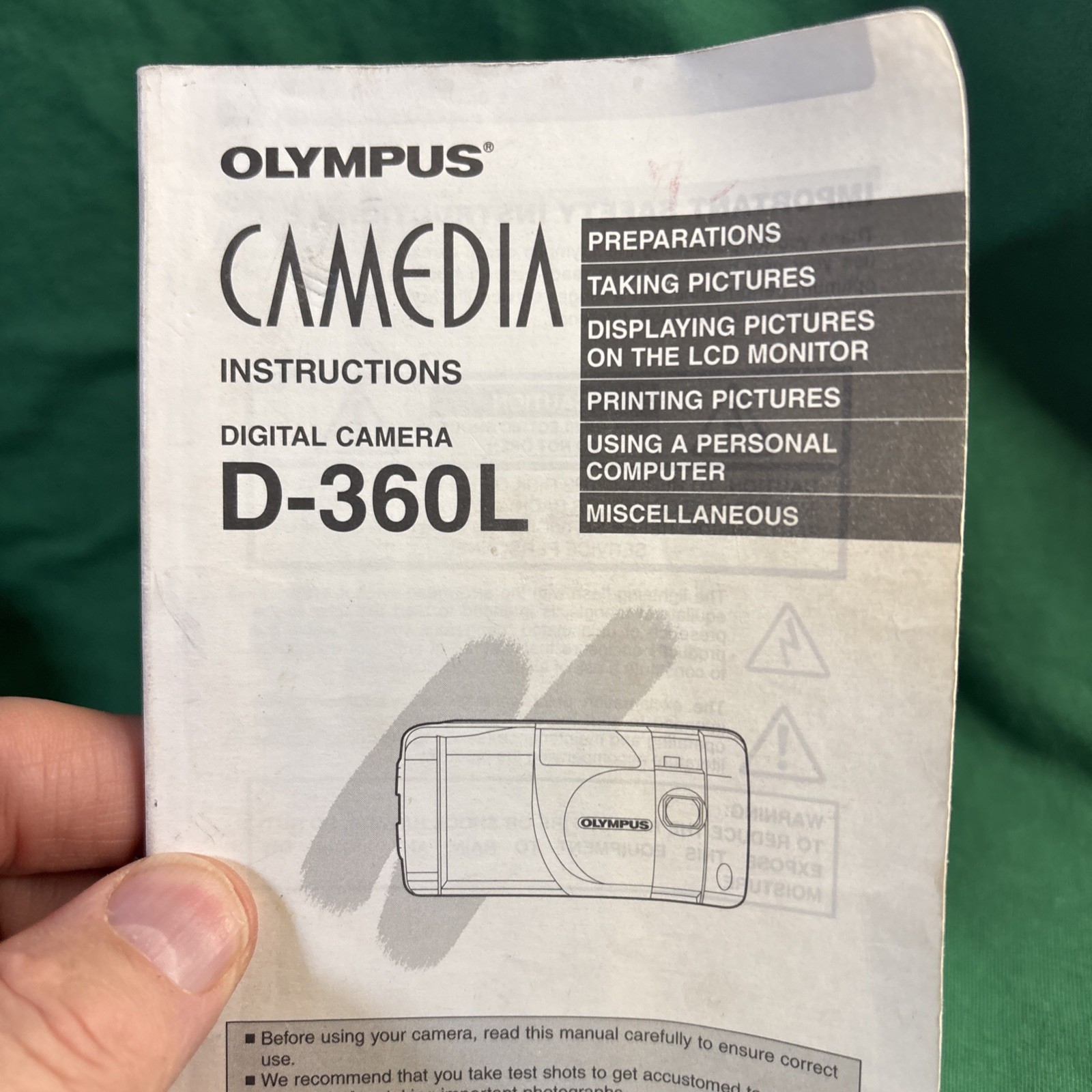 Olympus Camedia D-360L W/Case See Description