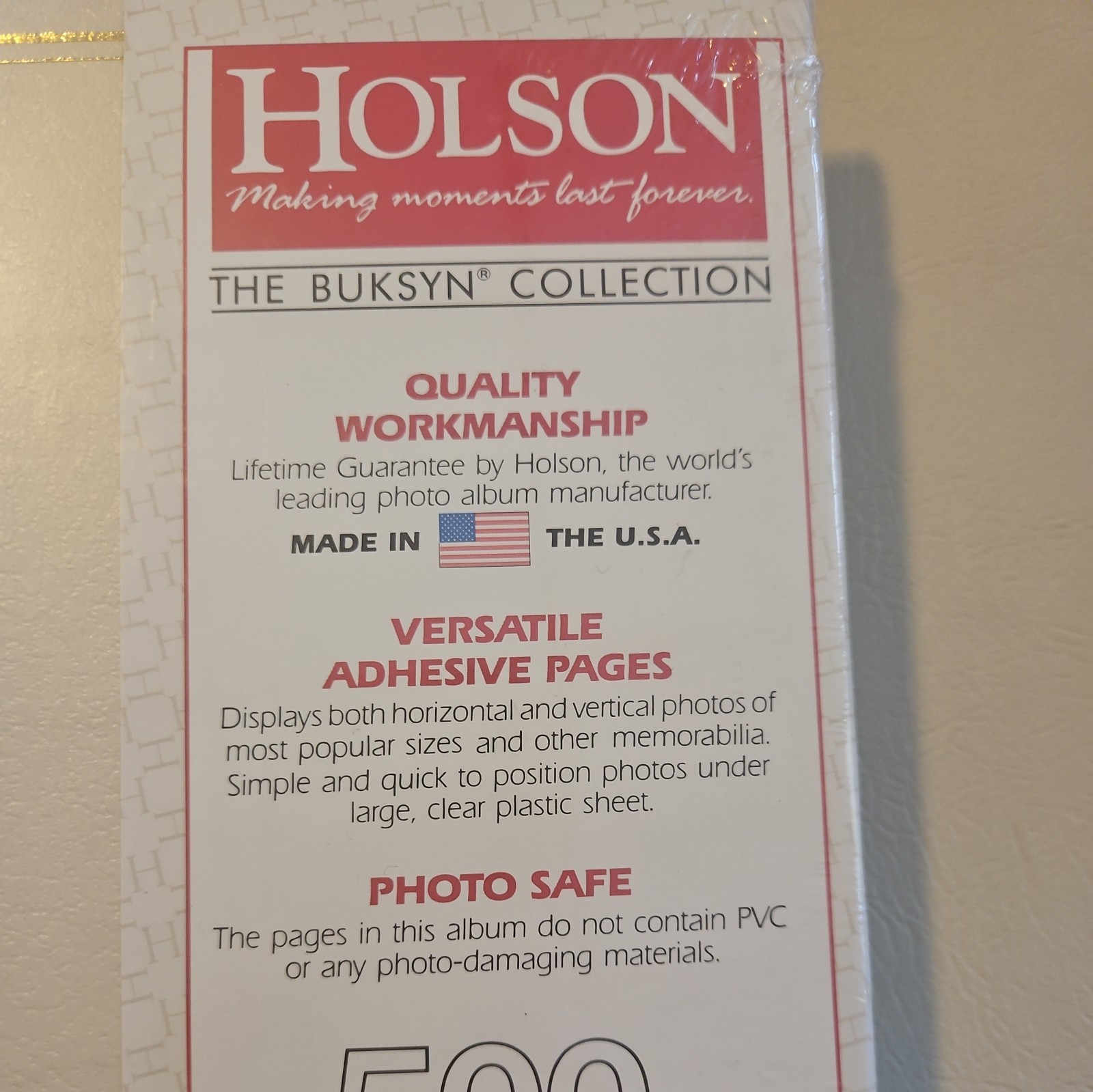 2 Vintage Holson 100-Page Self-Adhesive Photo Albums 3 Ring Binder NEW SEALED EX
