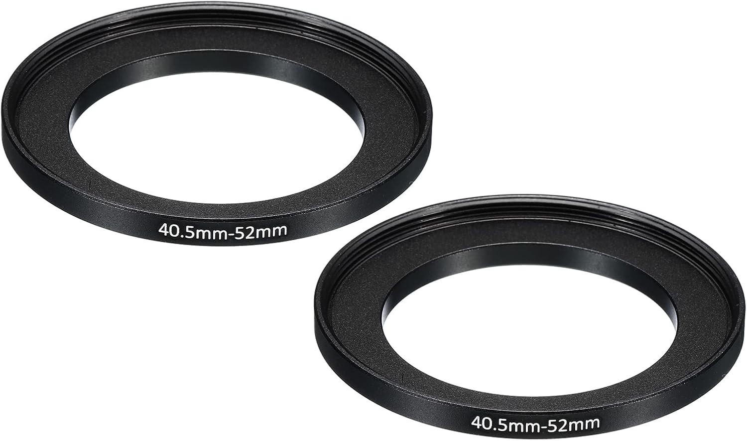 40.5mm-52mm Metal Step Up Ring, 2 Pack Camera Lens Filter Adapter Ring Alumin…