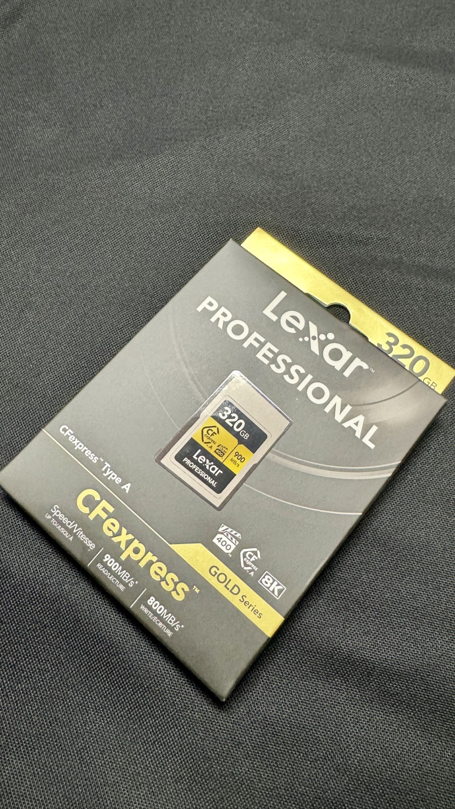 Lexar 320GB Professional CFexpress Type A GOLD S Memory Card LCAGOLD320G-RNENG