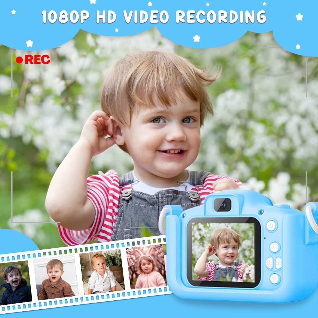 for Boys & Girls 3–8 Years | Digital for 1080P Selfie Video | Rechargeable wi…