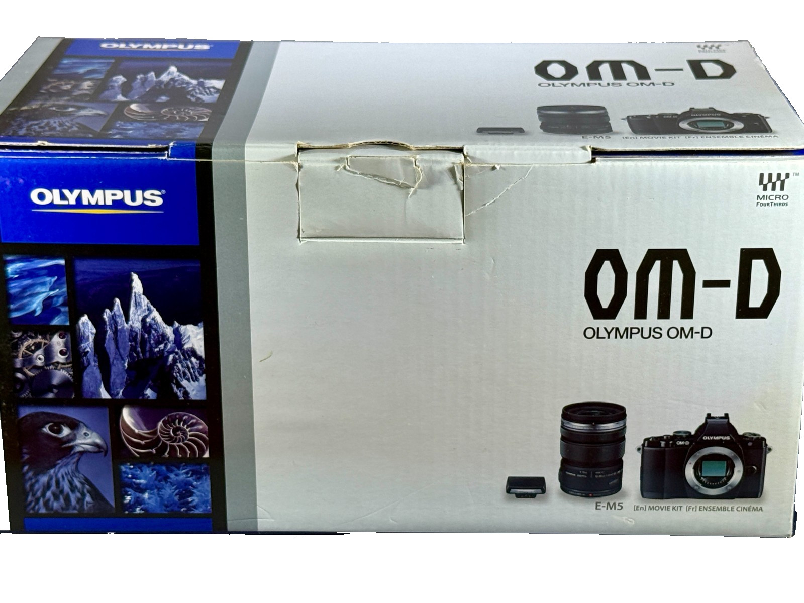 Olympus OM-D E-M5 16.1 MP (first generation): body, charger, flash, manual, more