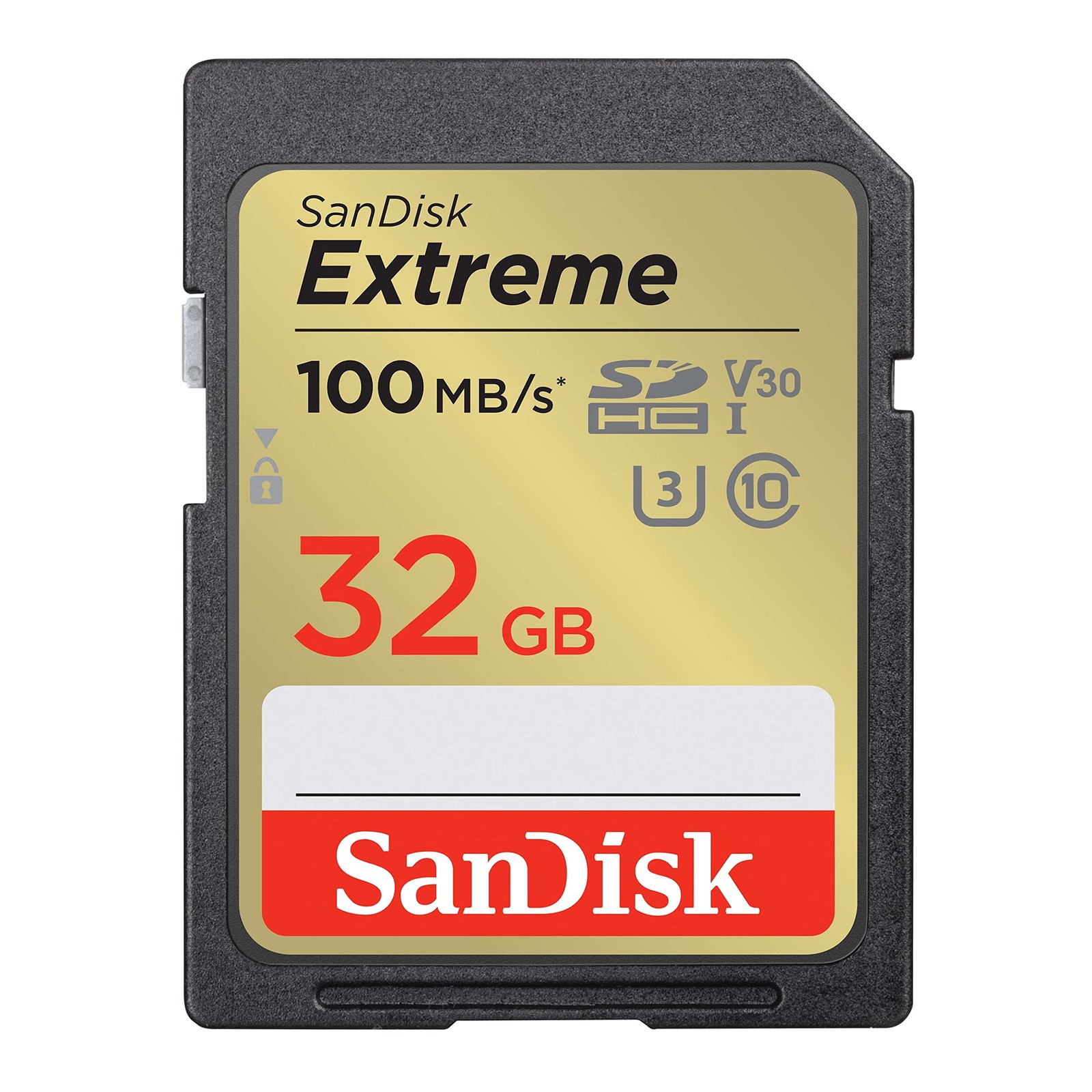 SanDisk 32GB Extreme SDHC card, up to 100 MB/s UHS-I Class 10, U3, V (UK IMPORT)