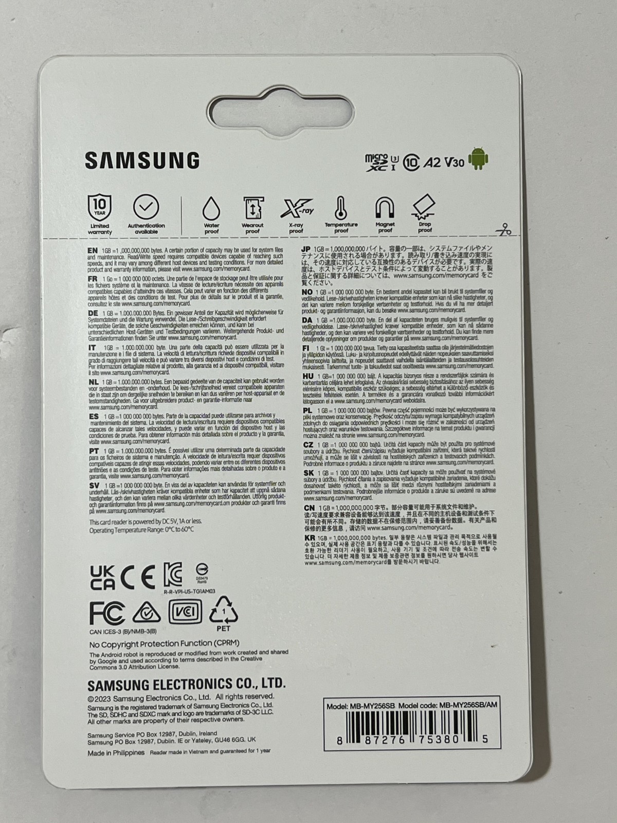 New Saumsung PRO Ultimate 256GB microSDXC with USB 3.0 Reader MB-MY256SB/AM