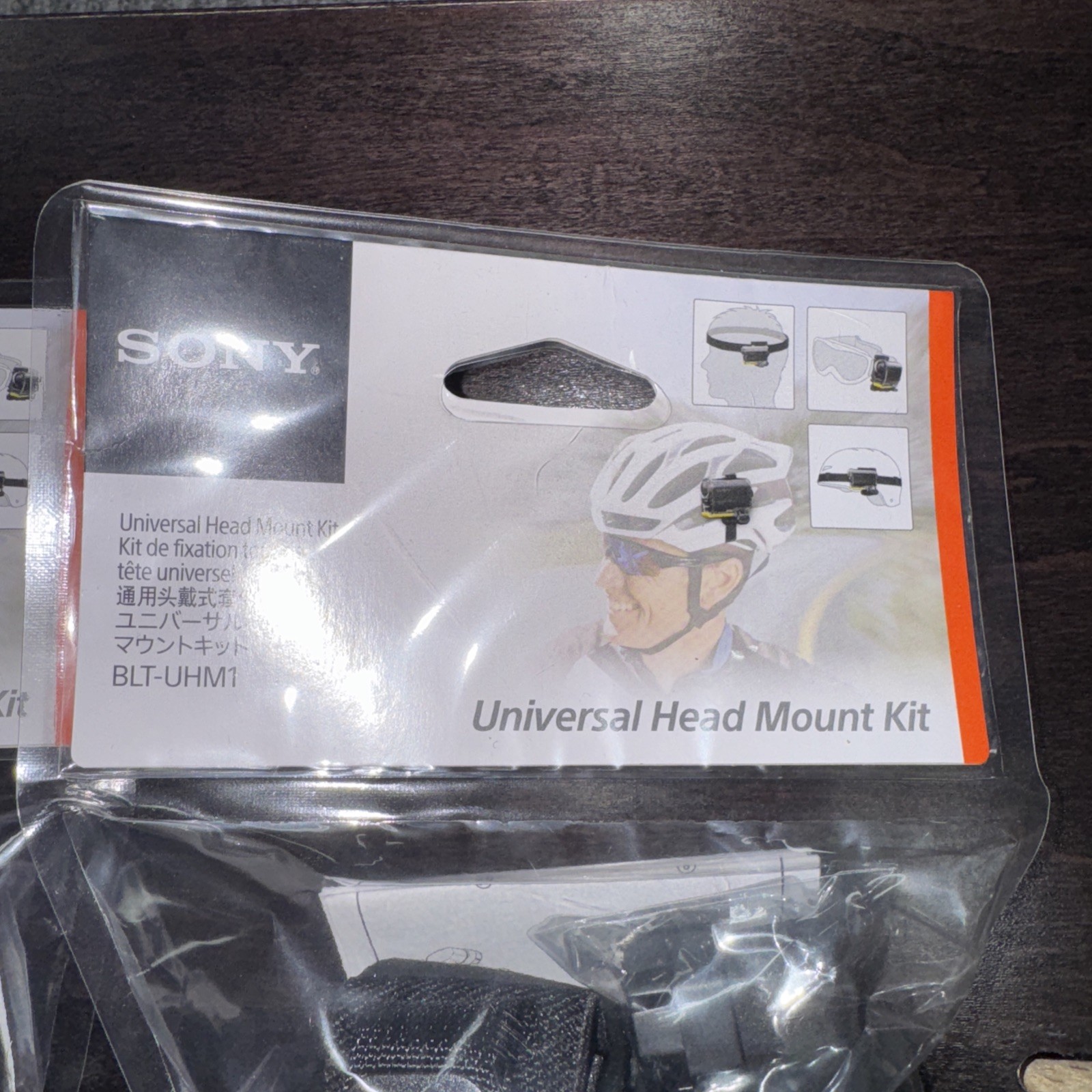 Sony Action Cam; Universal Head Mount Kit for Action Cam BLT-UHM1 – New 2 Pack