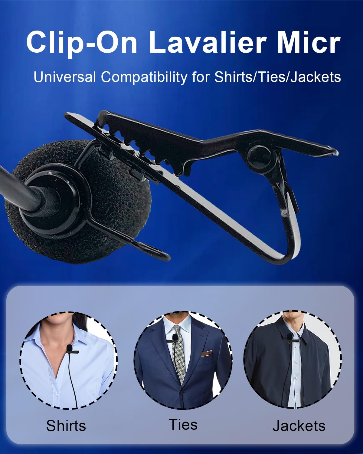 Lavalier Lapel Microphone Omidirectional Condenser Microphone for DJI Mic 2,M…