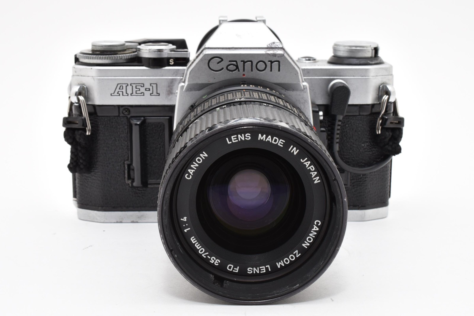 [N MINT w/Data back] Canon AE-1 35mm SLR Film Camera NFD 35-70mm f/4 Lens Japan