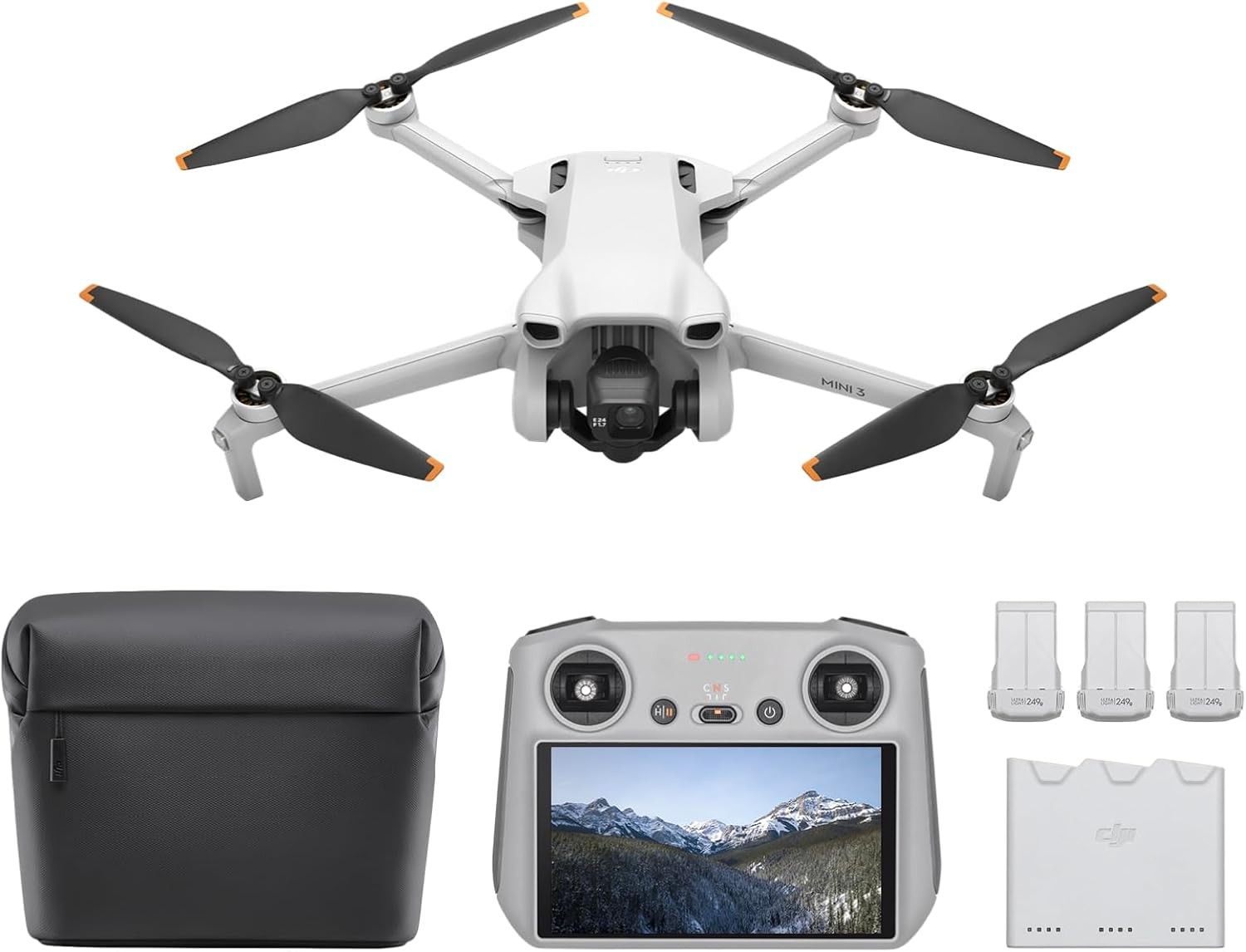 DJI Mini 3 Fly More Combo Drone (DJI RC),Camera Drones,3 Batteries,32800ft(10km)