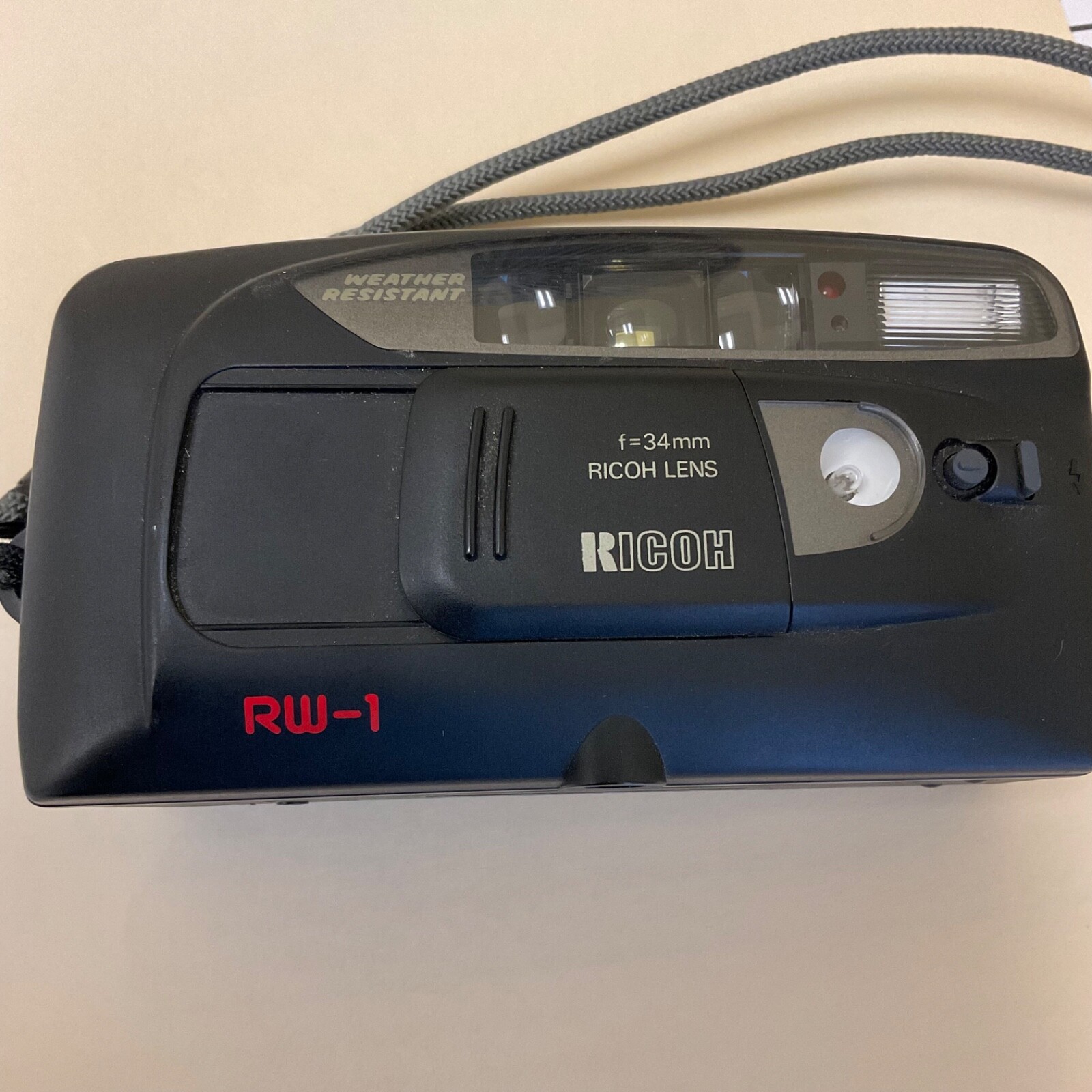 Ricoh RW-1 Black Weather Resistant Camera Taiwan Vintage – Untested / For Parts