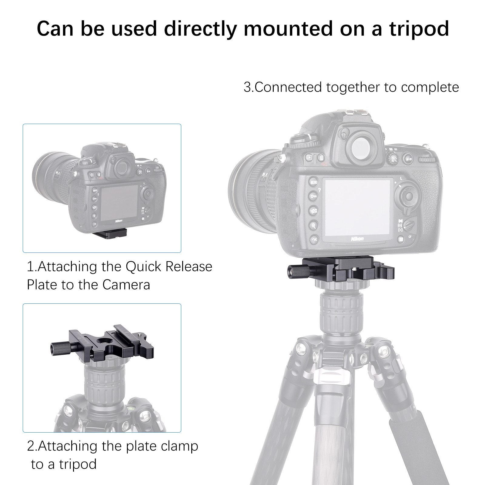 50mm Quick Release Clamp Plate for Arca Swiss Standard Tripod Monopod Ball Head