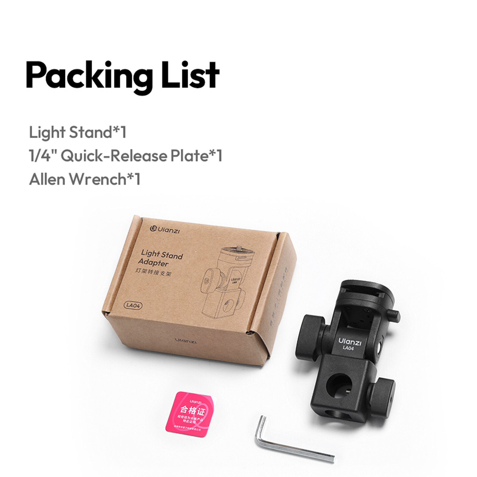 U​lanzi LA04 Light Stand Adapter Angle-Adjustable for Camera Fill Light