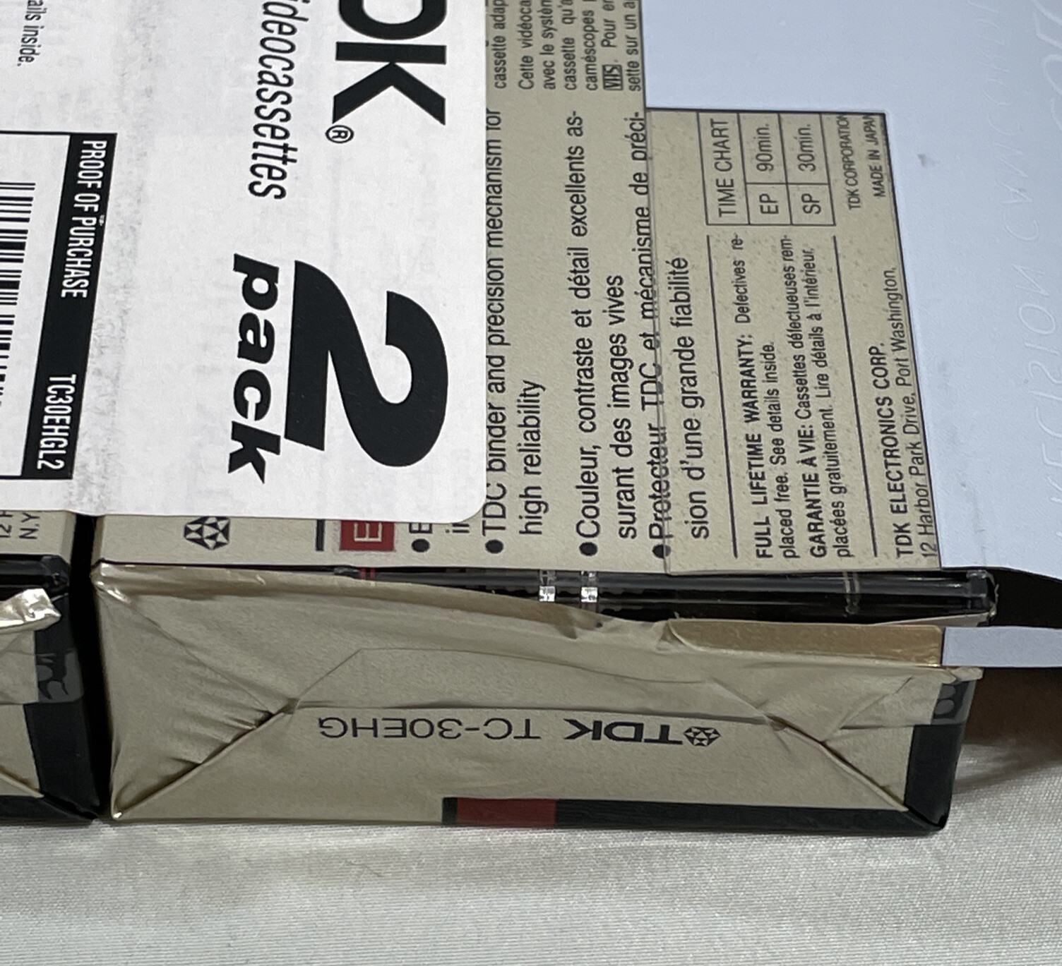 TDK E-HG TC-30 Video Camcorder Cassette Tapes Super Avilyn 30 Min. Sealed Lot 3