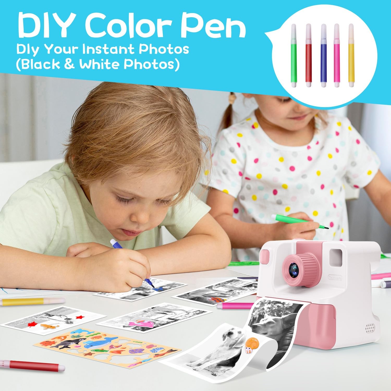 Instant Print, Christmas Birthday Gifts for Girl Boys 3-12 Years Old, FHD Sel…