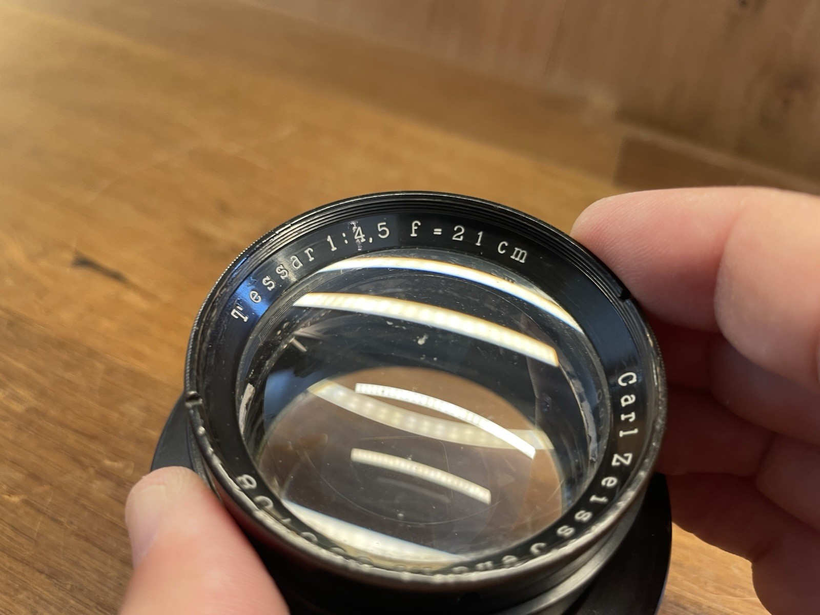 *Near Mint* Carl Zeiss Jena Tessar 21cm 210mm F/4.5 Barrel Large Format Lens