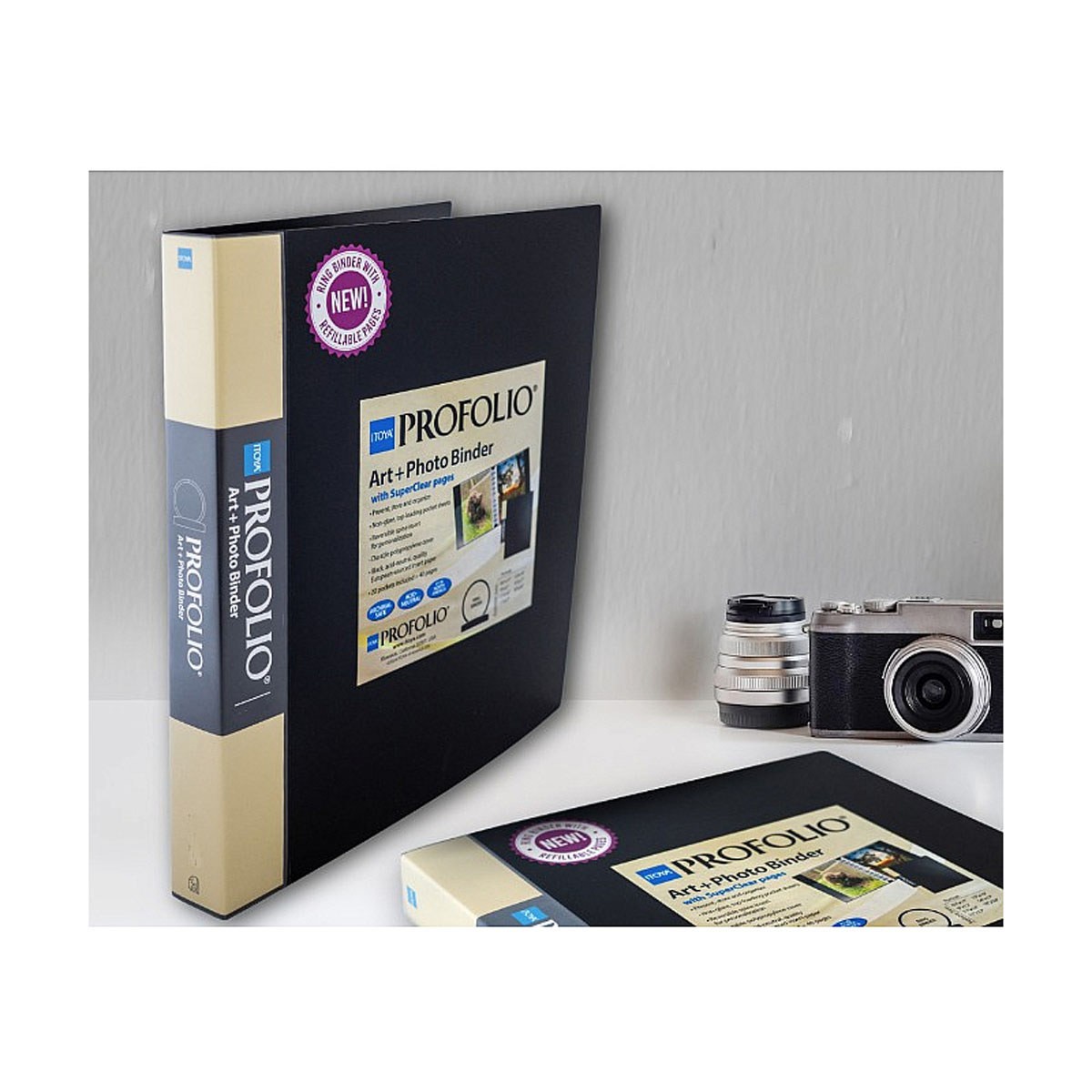 Itoya Art Profolio Multi-Ring Binder, 9×12″ Art Size, 20 Double Sided Pages, 40